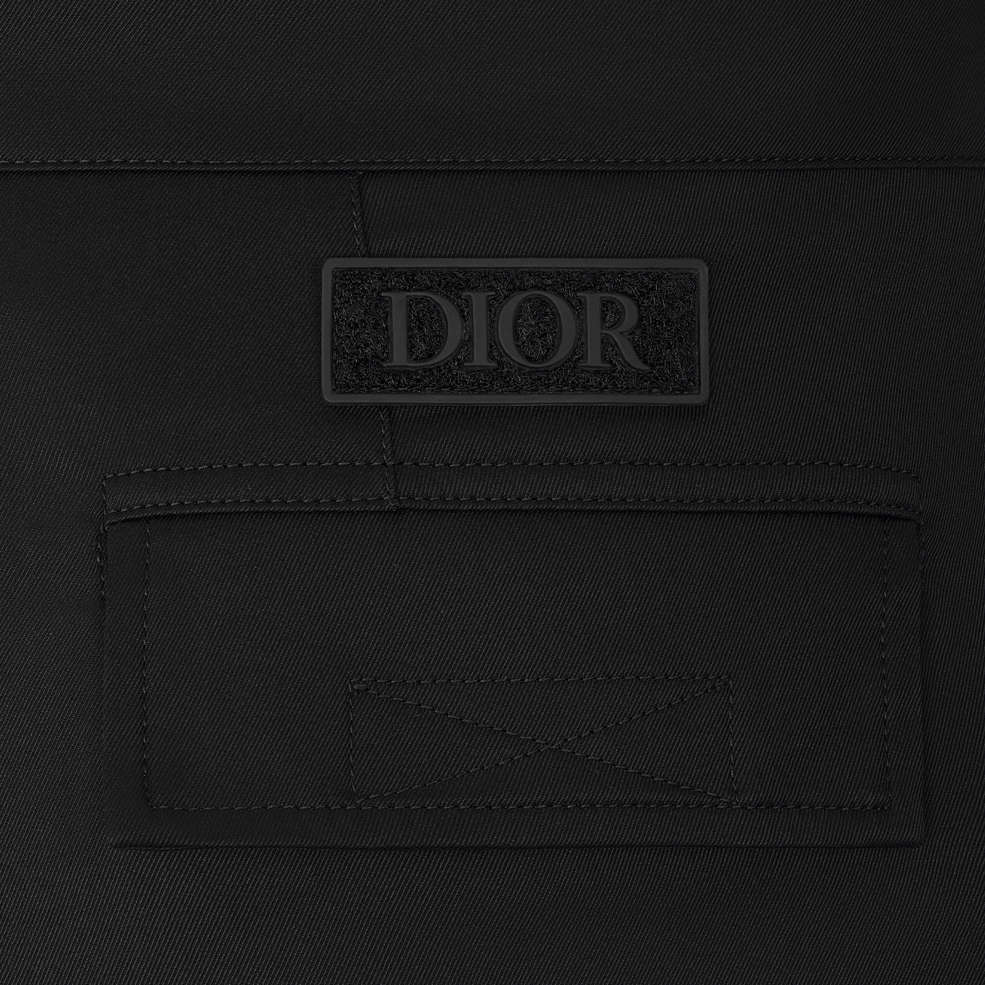 工装裤 黑色弹力棉质混纺华达呢 E09