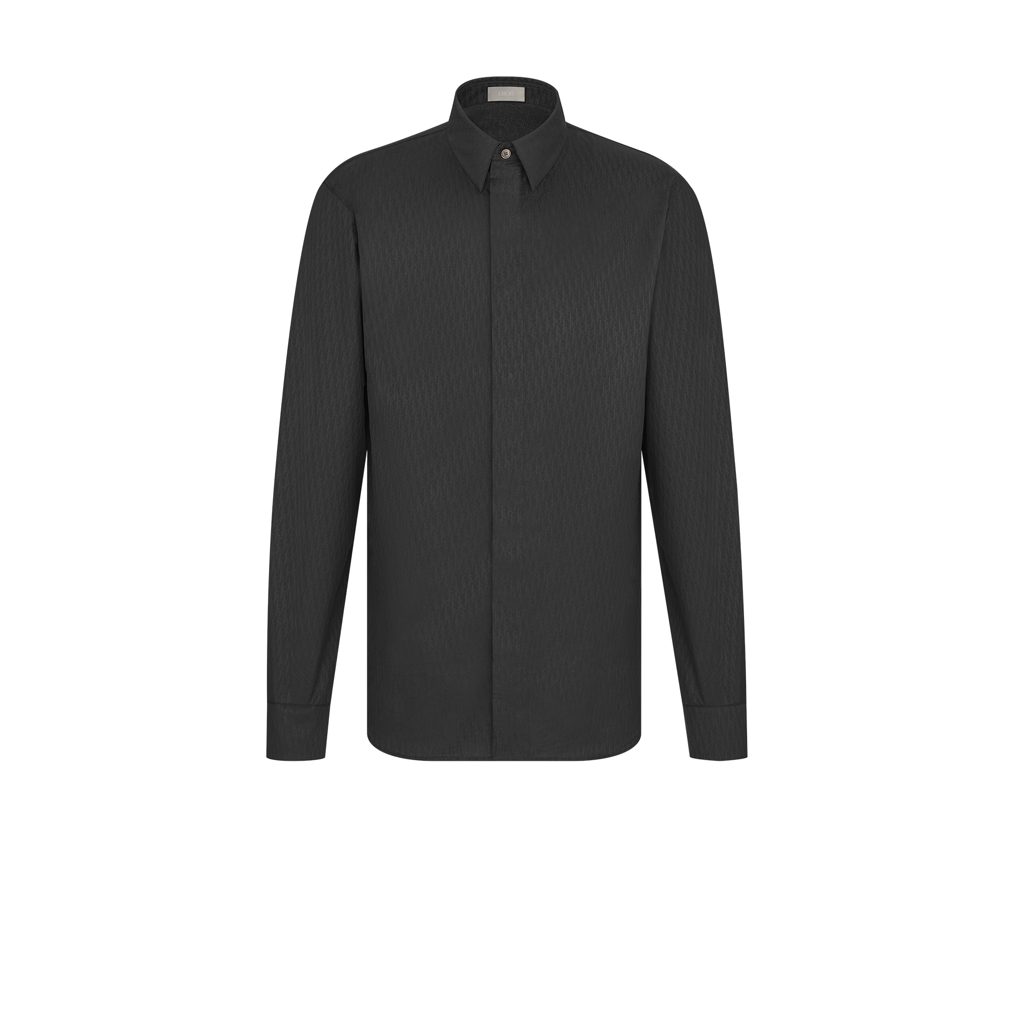 衬衫 黑色棉质面料 Oblique 印花 E01