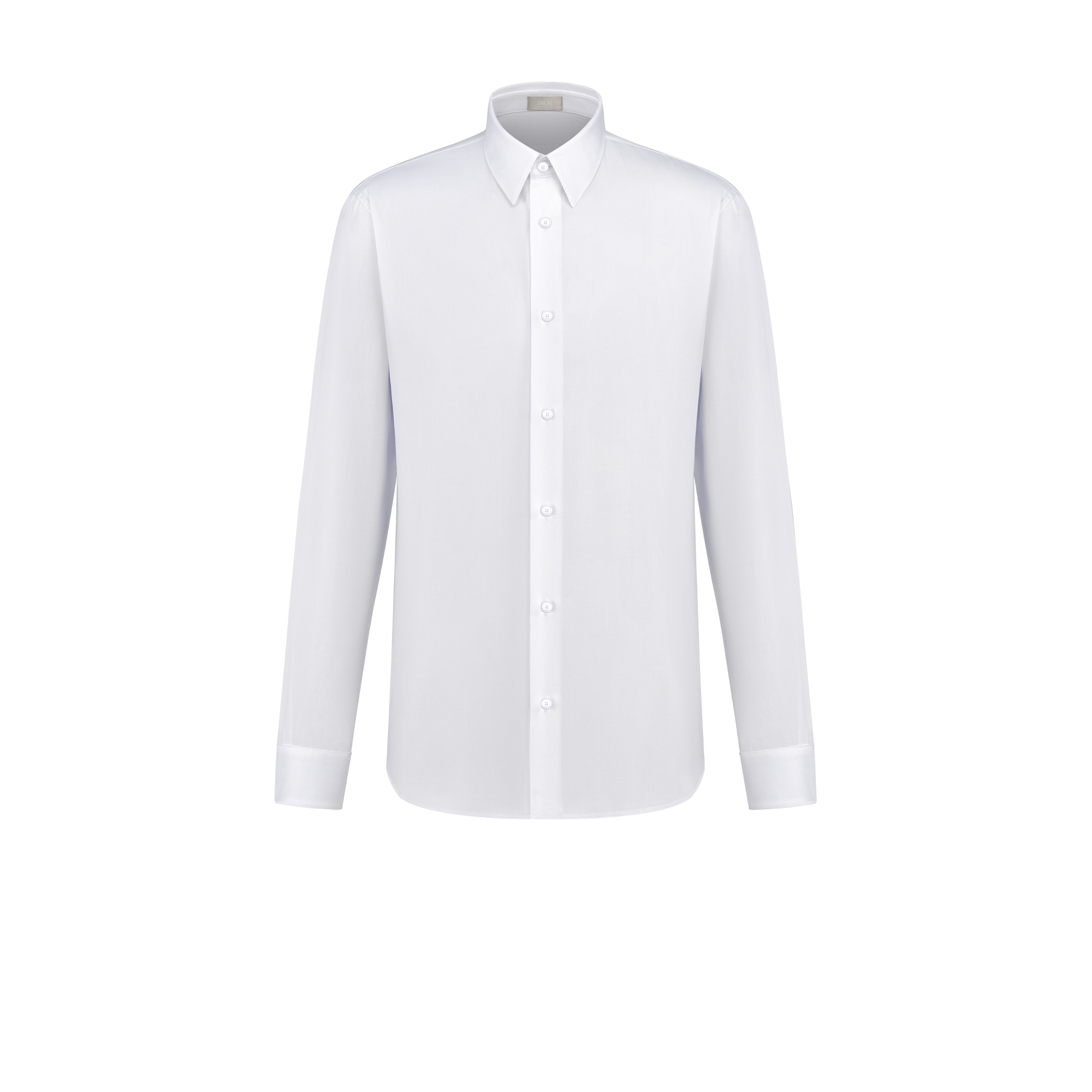 衬衫 白色棉府绸 CD 刺绣袖口 E01