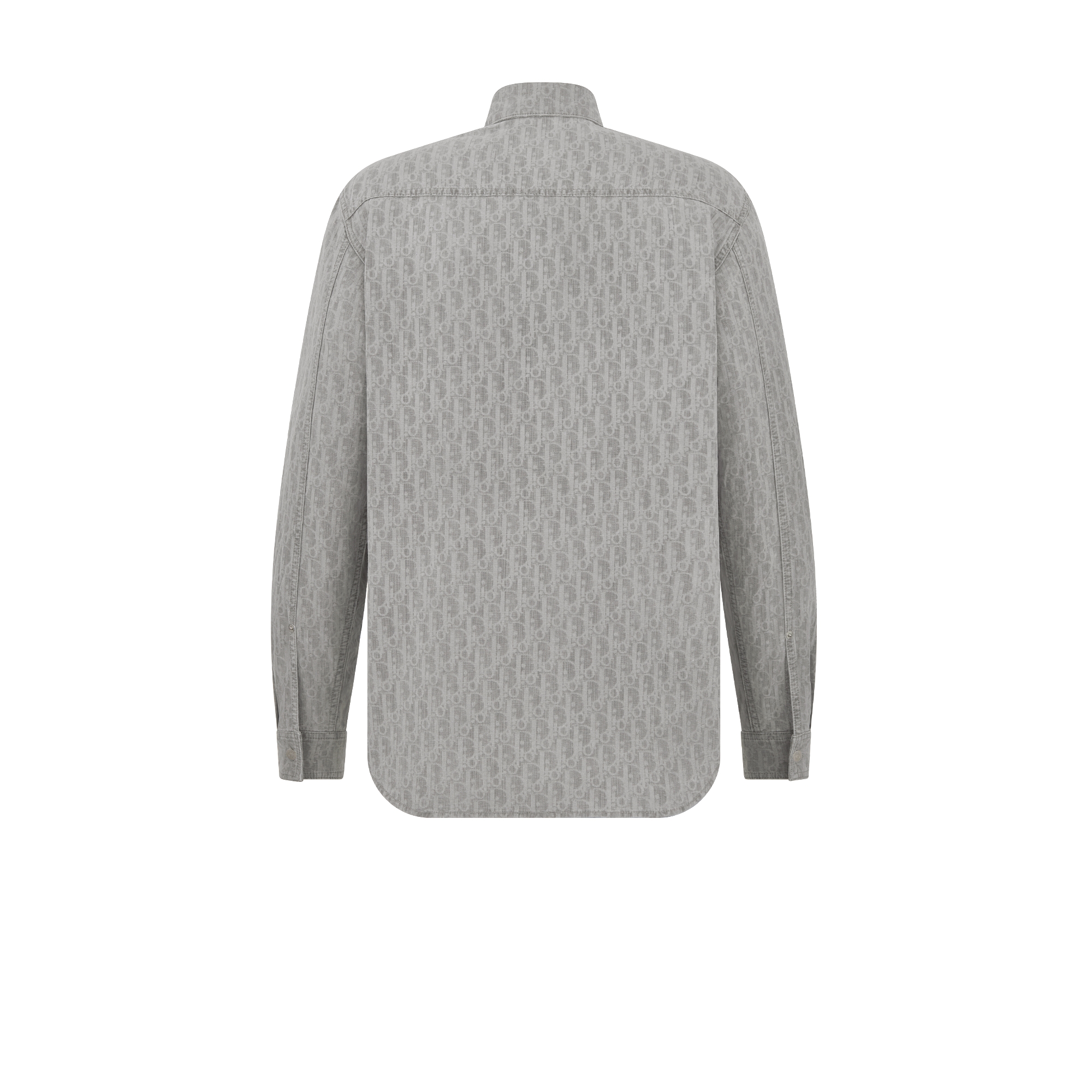 外套衬衫 灰色棉质牛仔布 Oblique 印花 E08