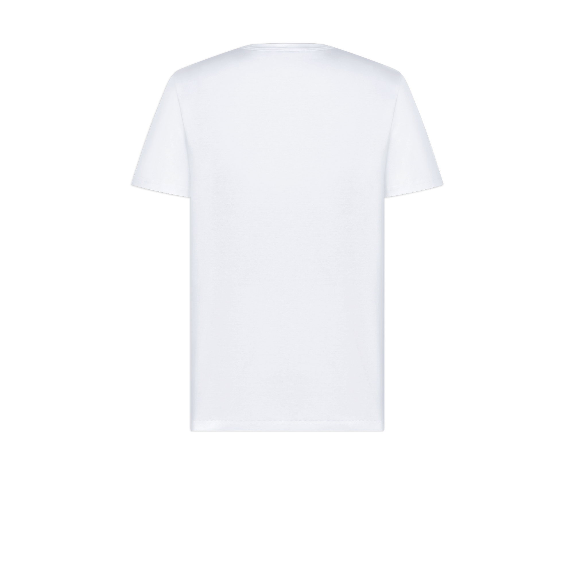 常规版型 T 恤 白色棉质平纹针织面料 CD Icon 刺绣 E08