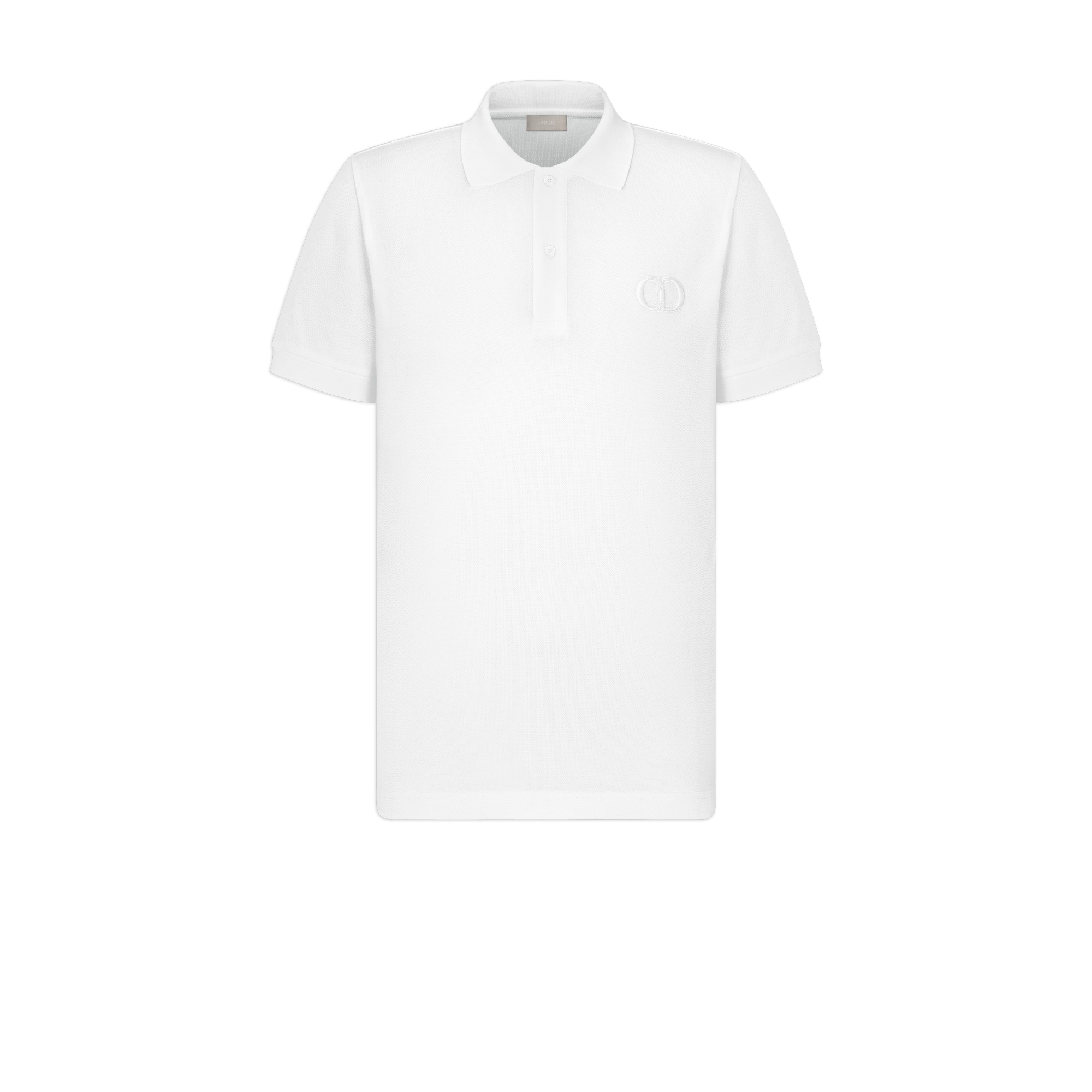 Polo 衫 白色棉质珠地布 CD Icon 刺绣 E01