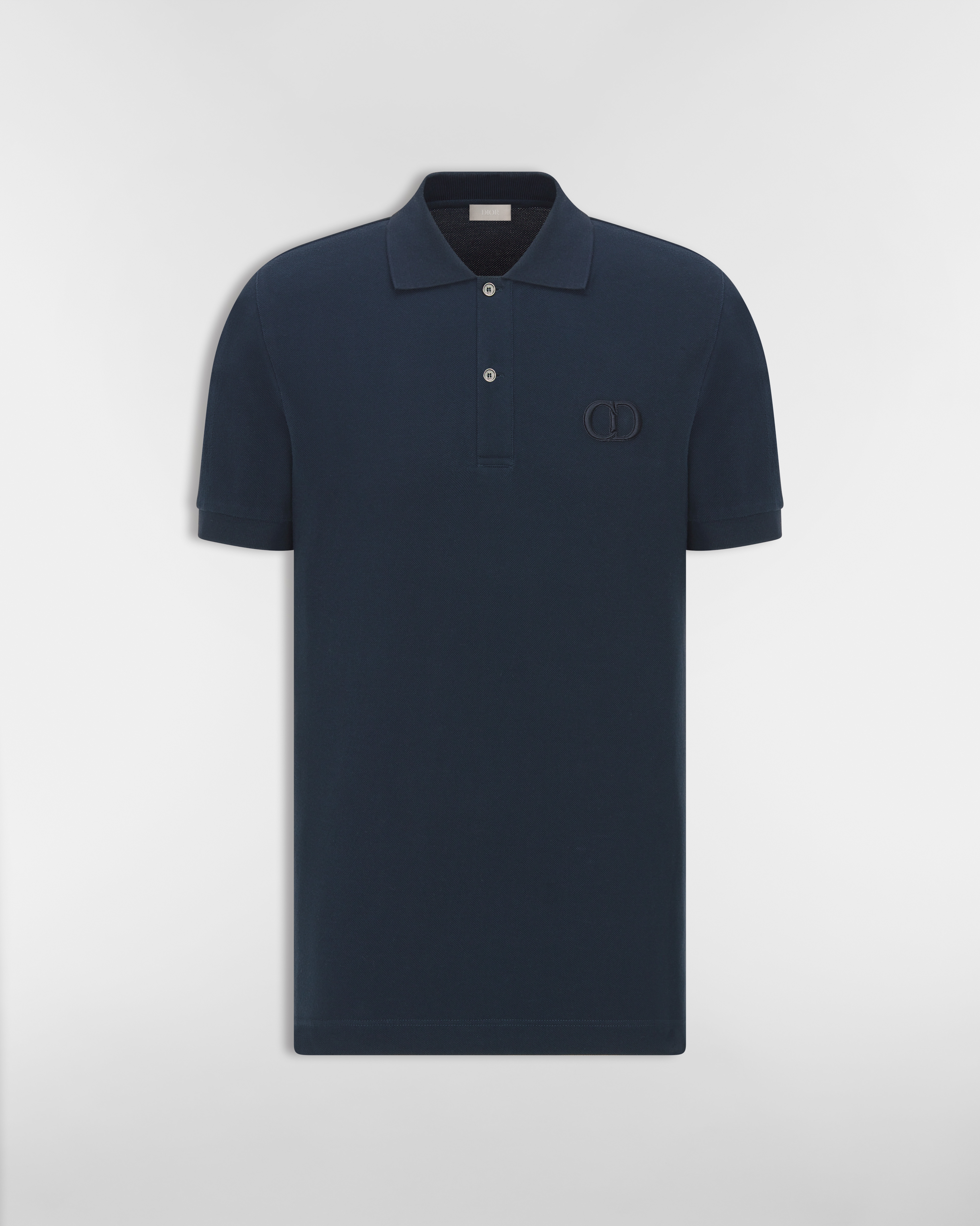 Polo 衫 海军蓝色棉质珠地布 CD Icon 刺绣 E01