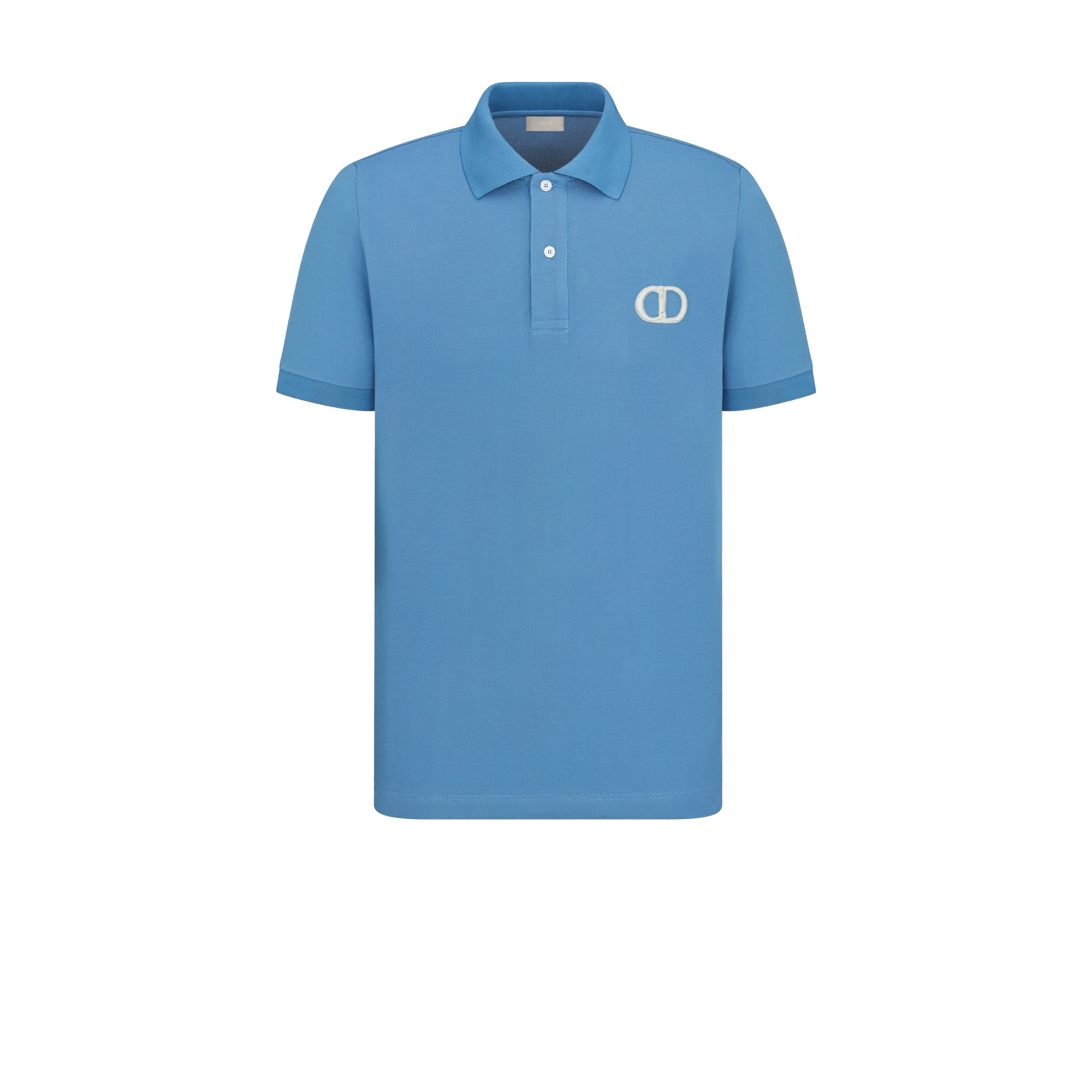Polo 衫 蓝色棉质珠地布 CD Icon 刺绣 E01