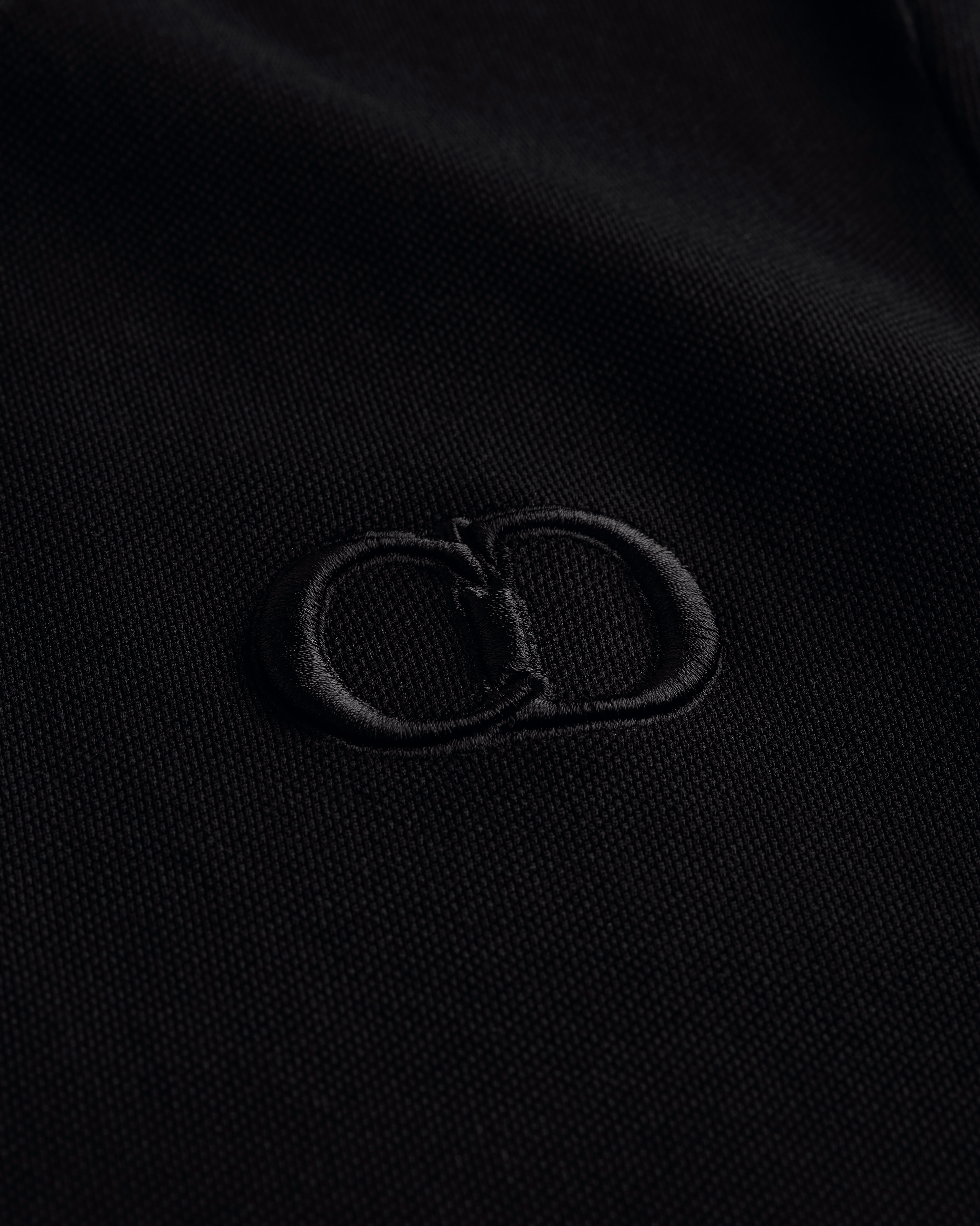 Polo 衫 黑色棉质珠地布 CD Icon 标志 E09