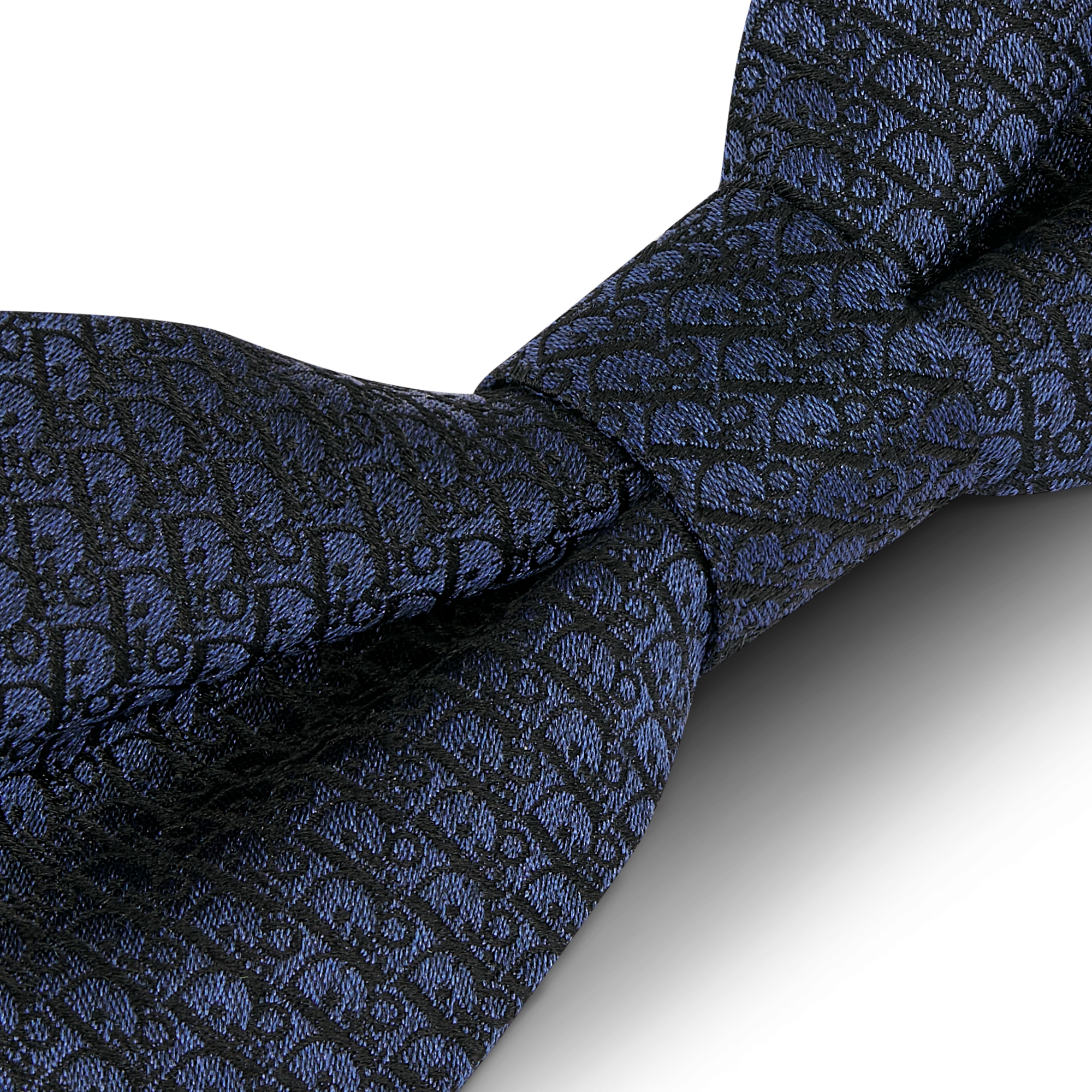 Dior 印花领结 蓝色桑蚕丝面料 Oblique 印花 E09