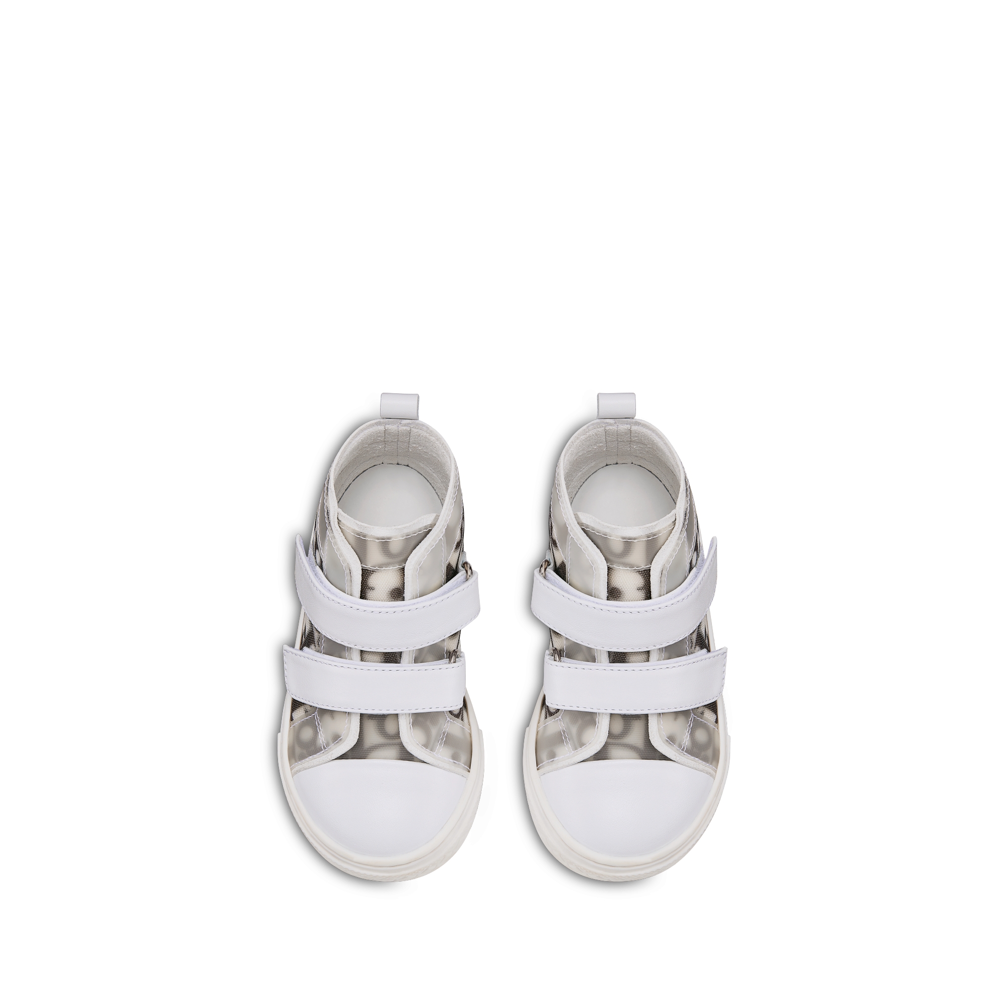 婴幼儿 B23 League 高帮运动鞋 白色和黑色科技帆布面料 Oblique 印花 E06