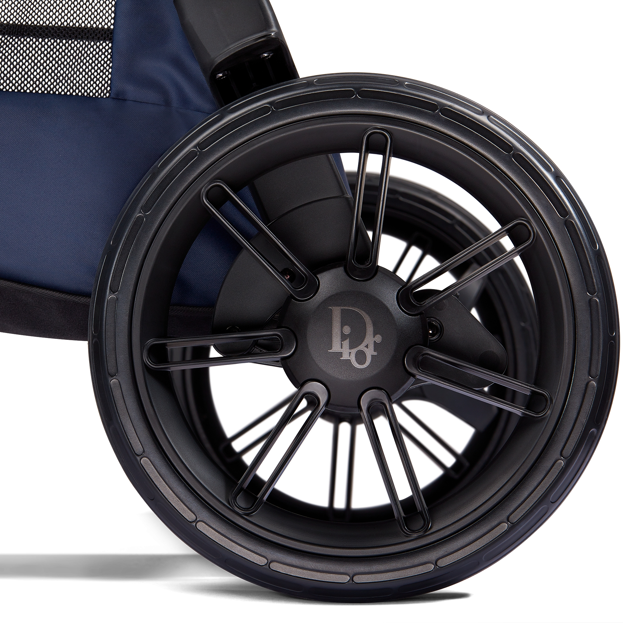 婴儿车 蓝色和米色防水效果面料 Oblique 印花 E09