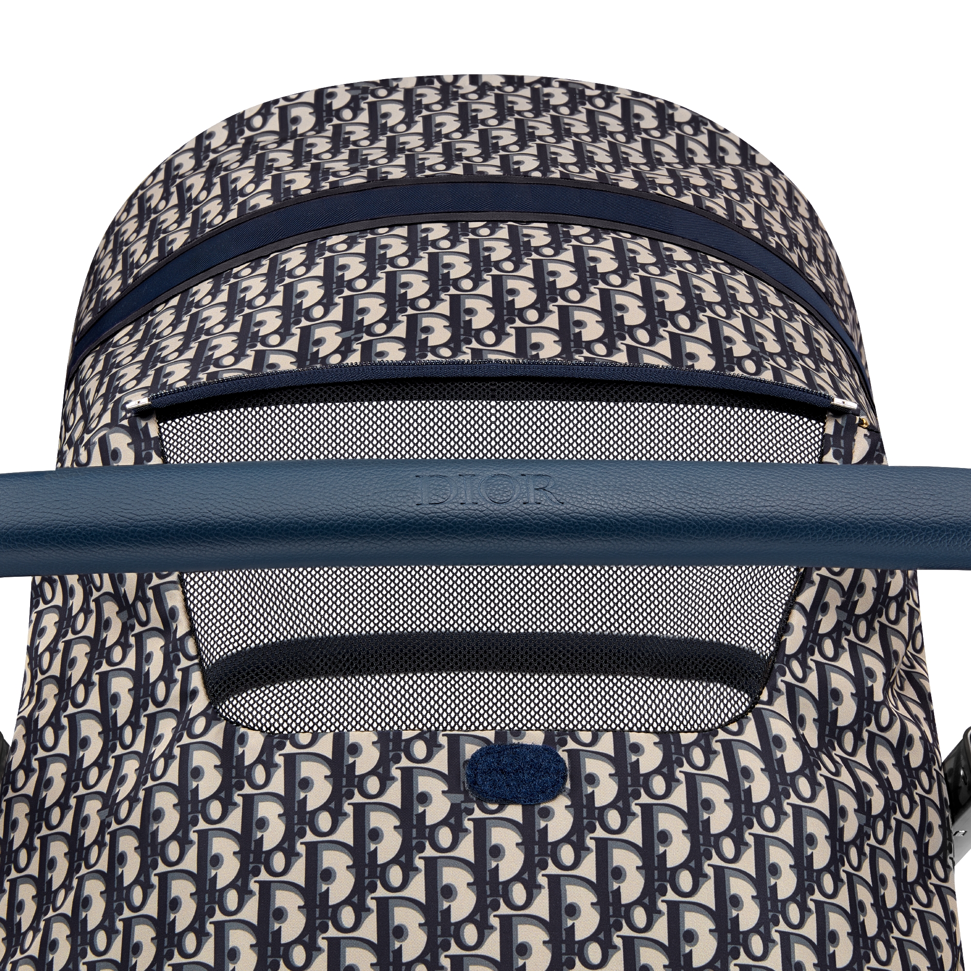 婴儿车 蓝色和米色防水效果面料 Oblique 印花 E11