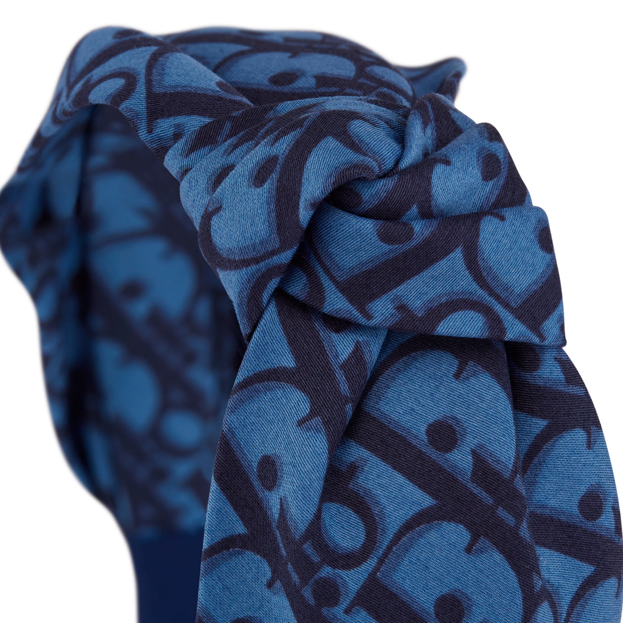 儿童发带 蓝色棉府绸 Oblique 印花 E09