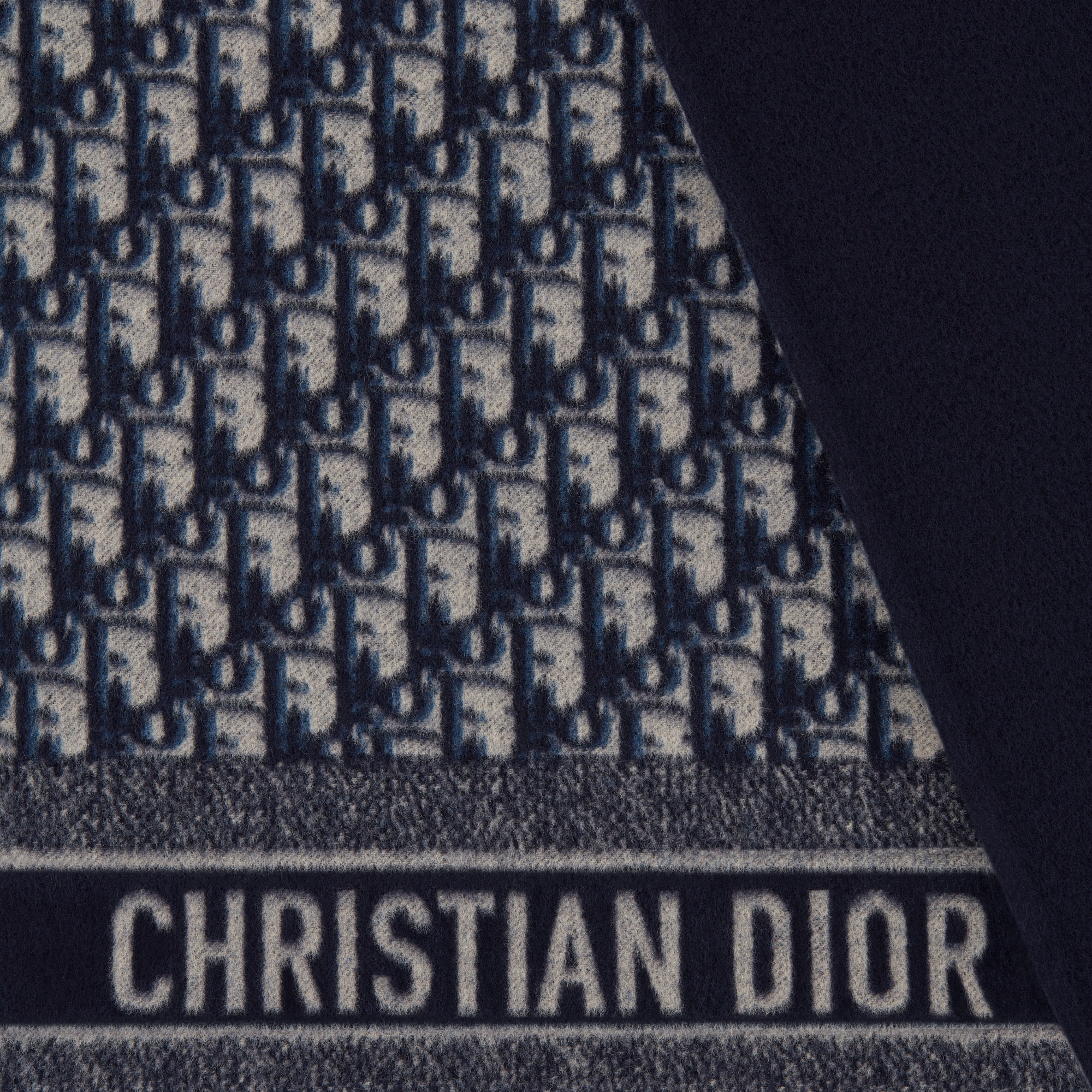 大衣 蓝色双面绵羊毛混纺面料搭配腰带 E11