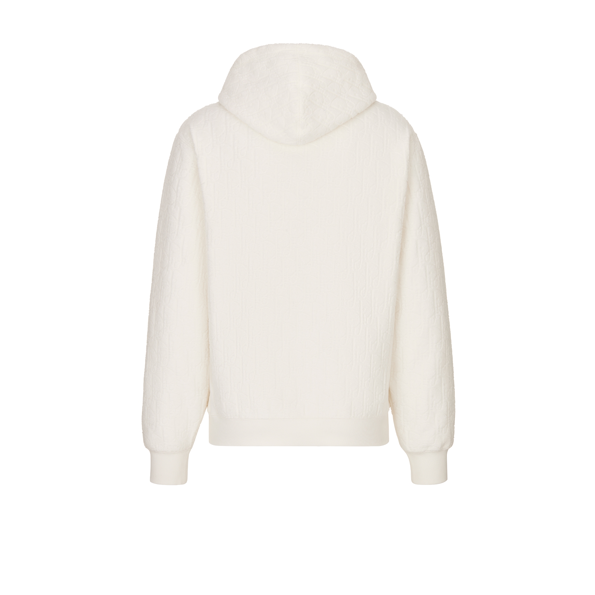 宽松版型连帽运动衫 灰白色棉质起绒面料 Oblique 印花 E08