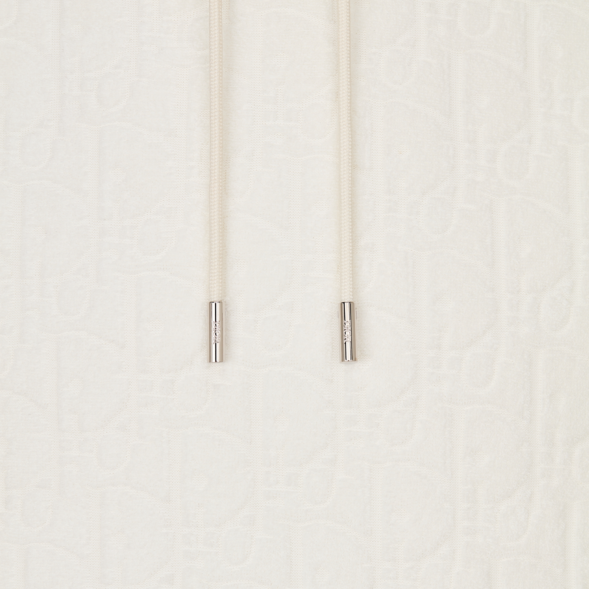 宽松版型连帽运动衫 灰白色棉质起绒面料 Oblique 印花 E09