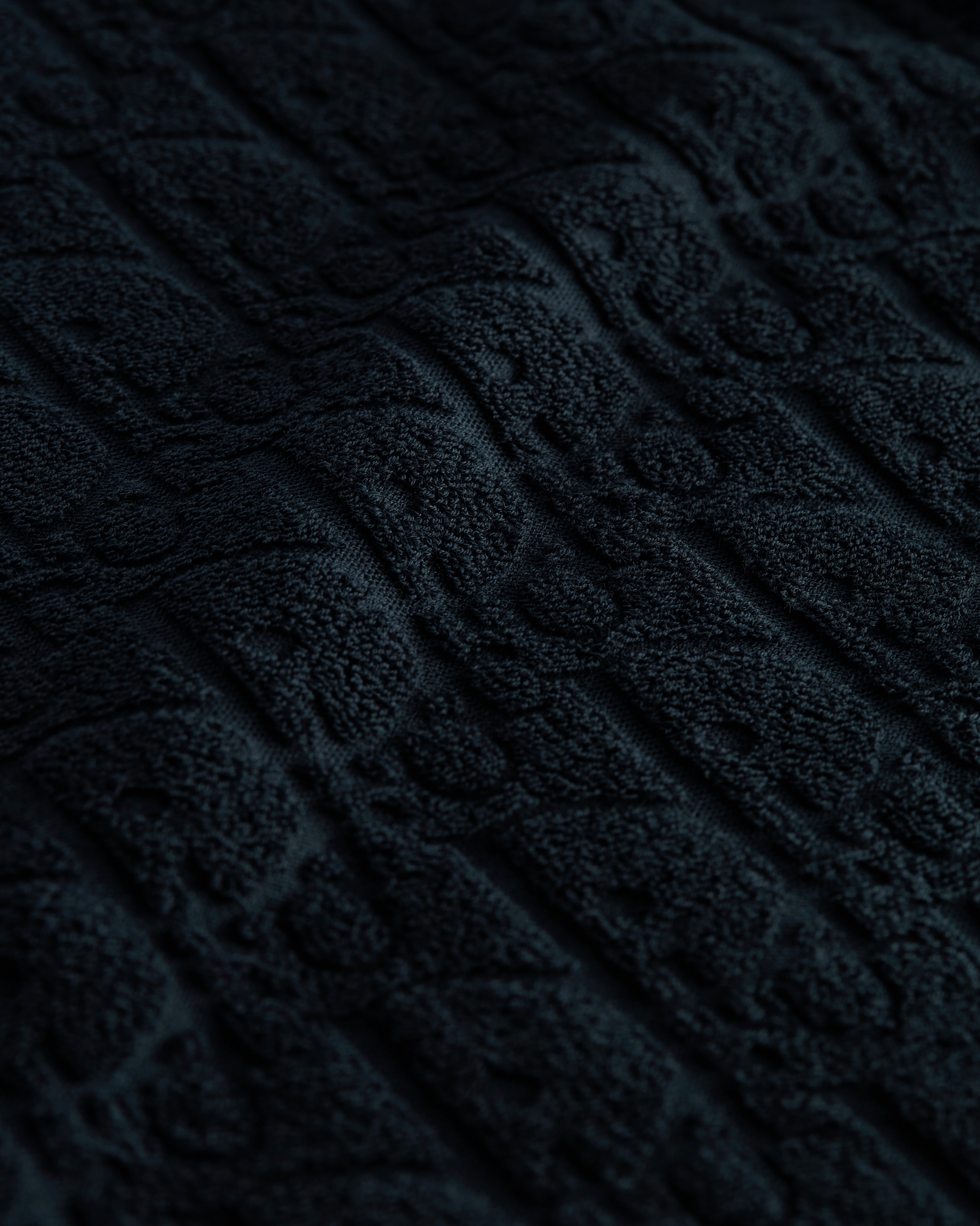 宽松版型 T 恤 海军蓝色棉质毛圈面料 Oblique 印花 E10