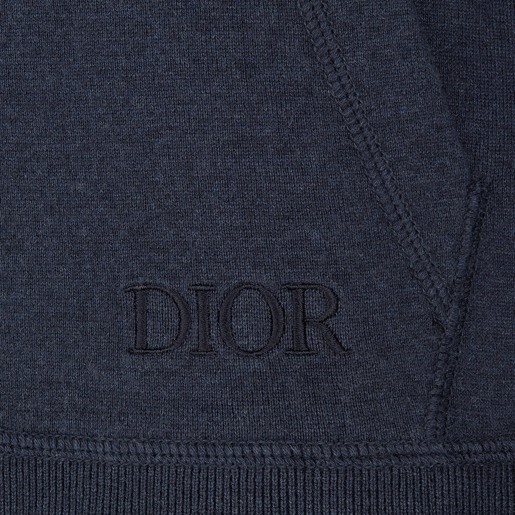 连帽运动夹克 海军蓝色棉质混纺针织面料 E09