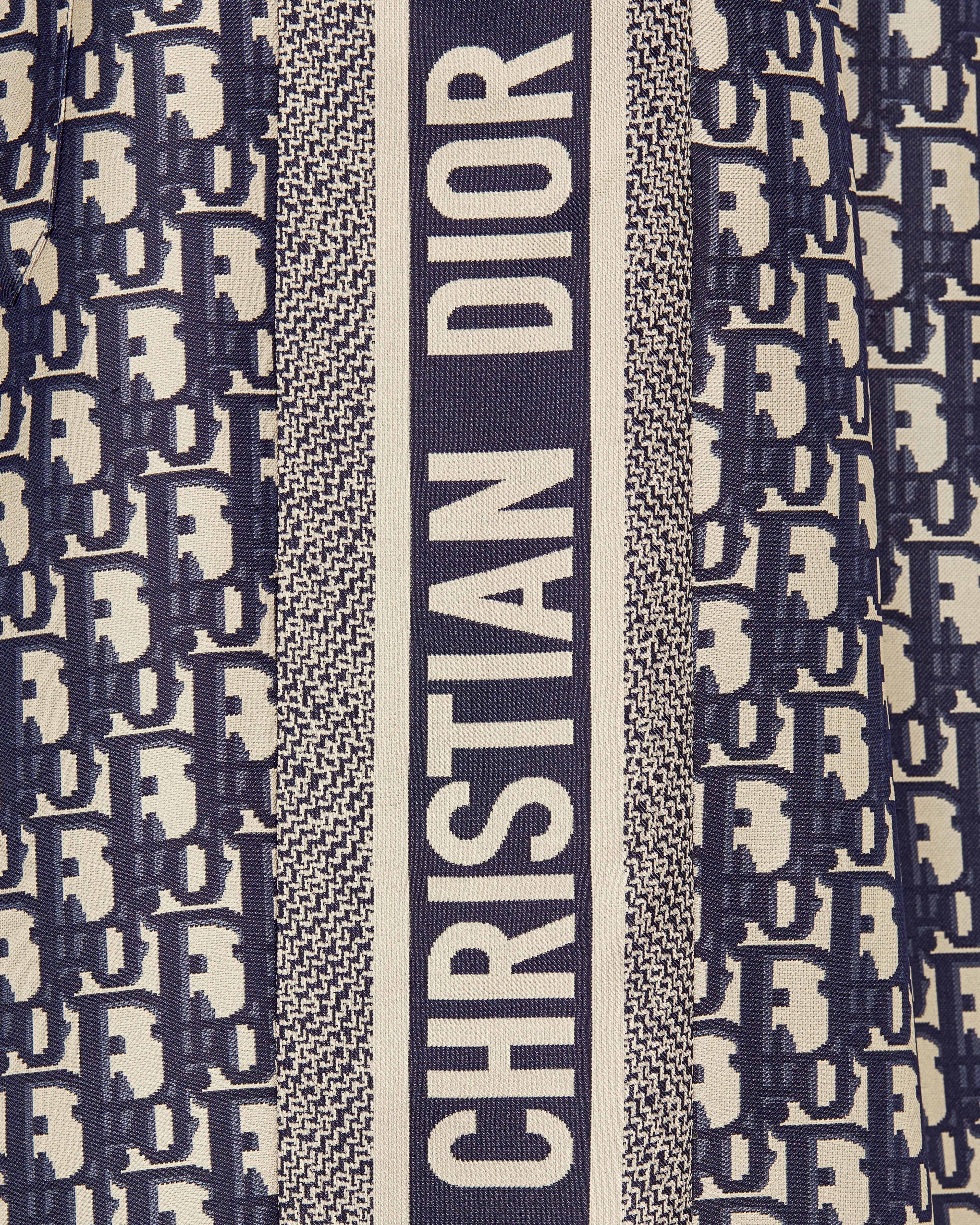 Dior Chez Moi 长裤 蓝色桑蚕丝斜纹面料 Oblique 印花 E09