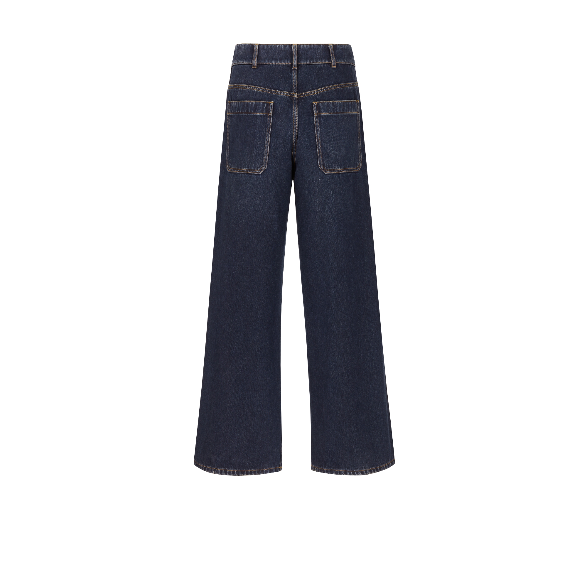 Denim Couture 喇叭形牛仔裤 深蓝色棉质牛仔布 E08