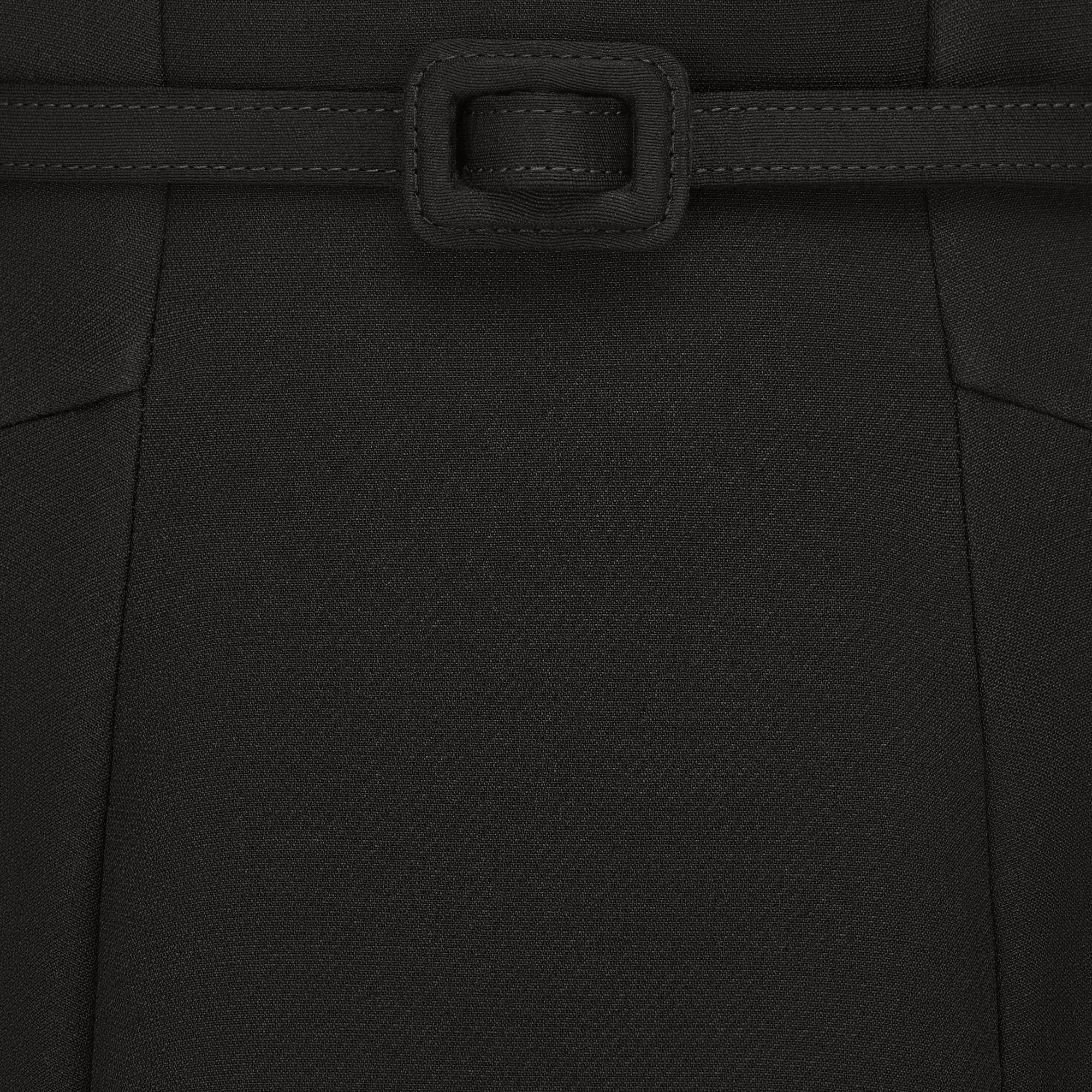 半裙 黑色绵羊毛和桑蚕丝混纺面料 E09