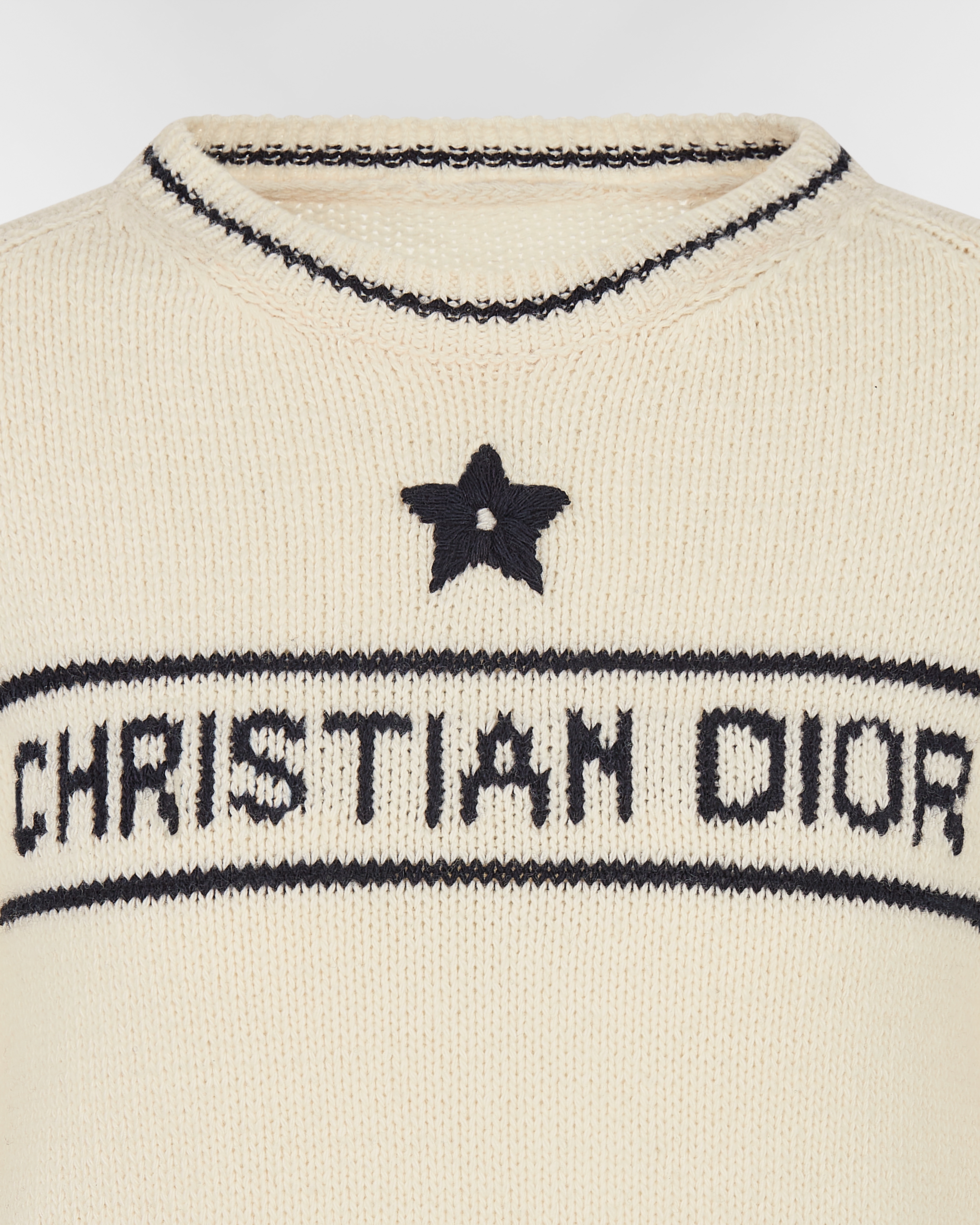 短袖针织衫 米白色绵羊毛和山羊绒织物 E09