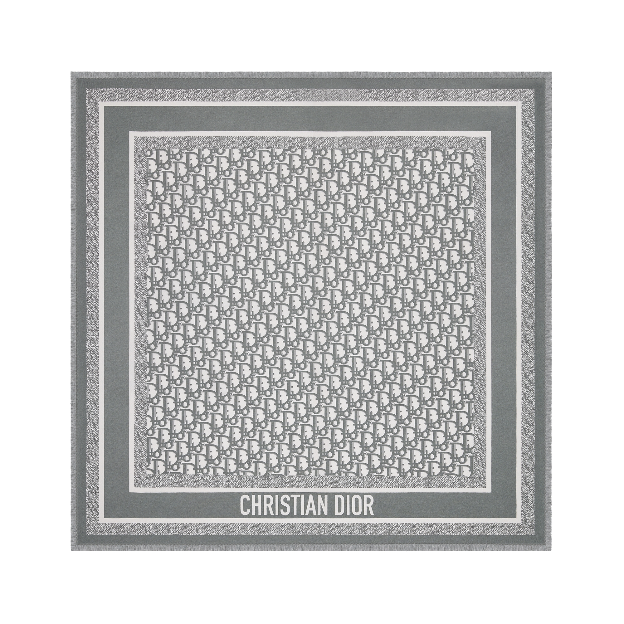  70 厘米灰色桑蚕丝斜纹面料 Oblique 印花