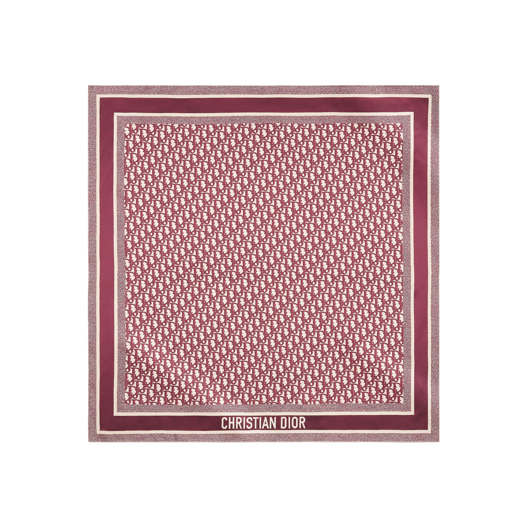  90 厘米酒红色和海军蓝色桑蚕丝斜纹面料 Oblique 印花