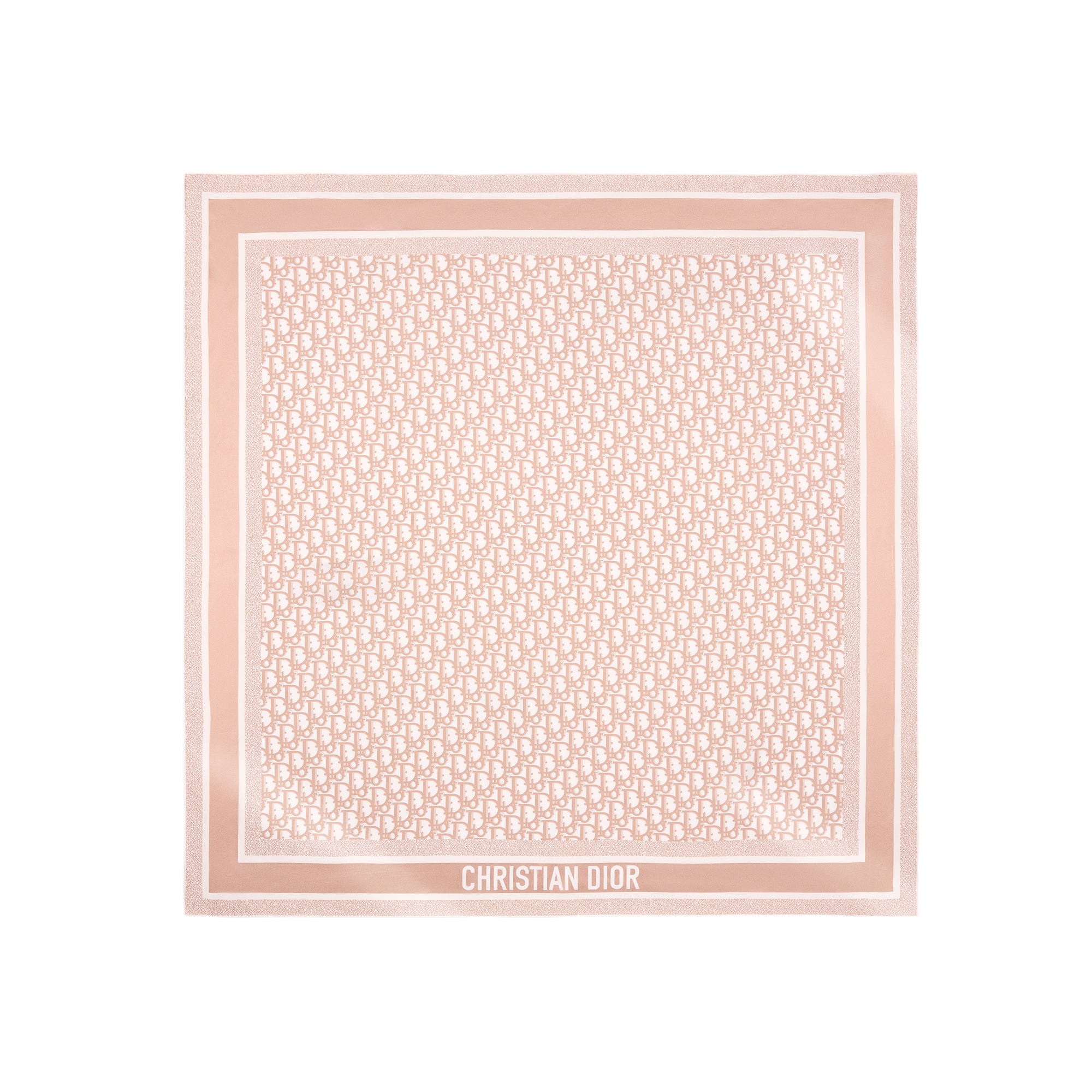  90 厘米玫瑰粉色和灰色桑蚕丝斜纹面料 Oblique 印花