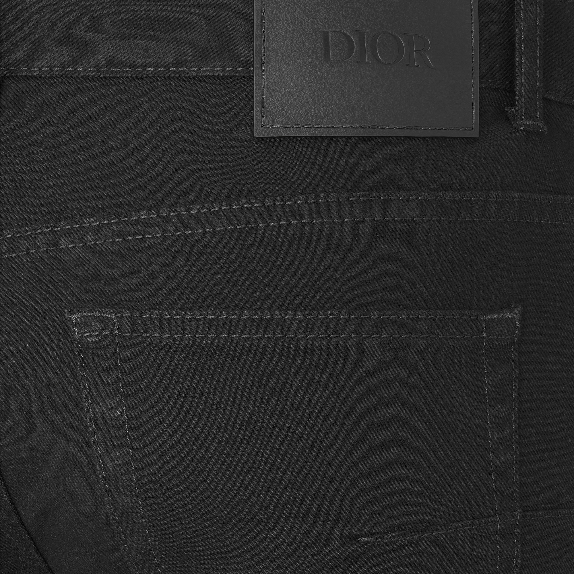 修身版型牛仔裤 黑色棉质混纺牛仔布 E09