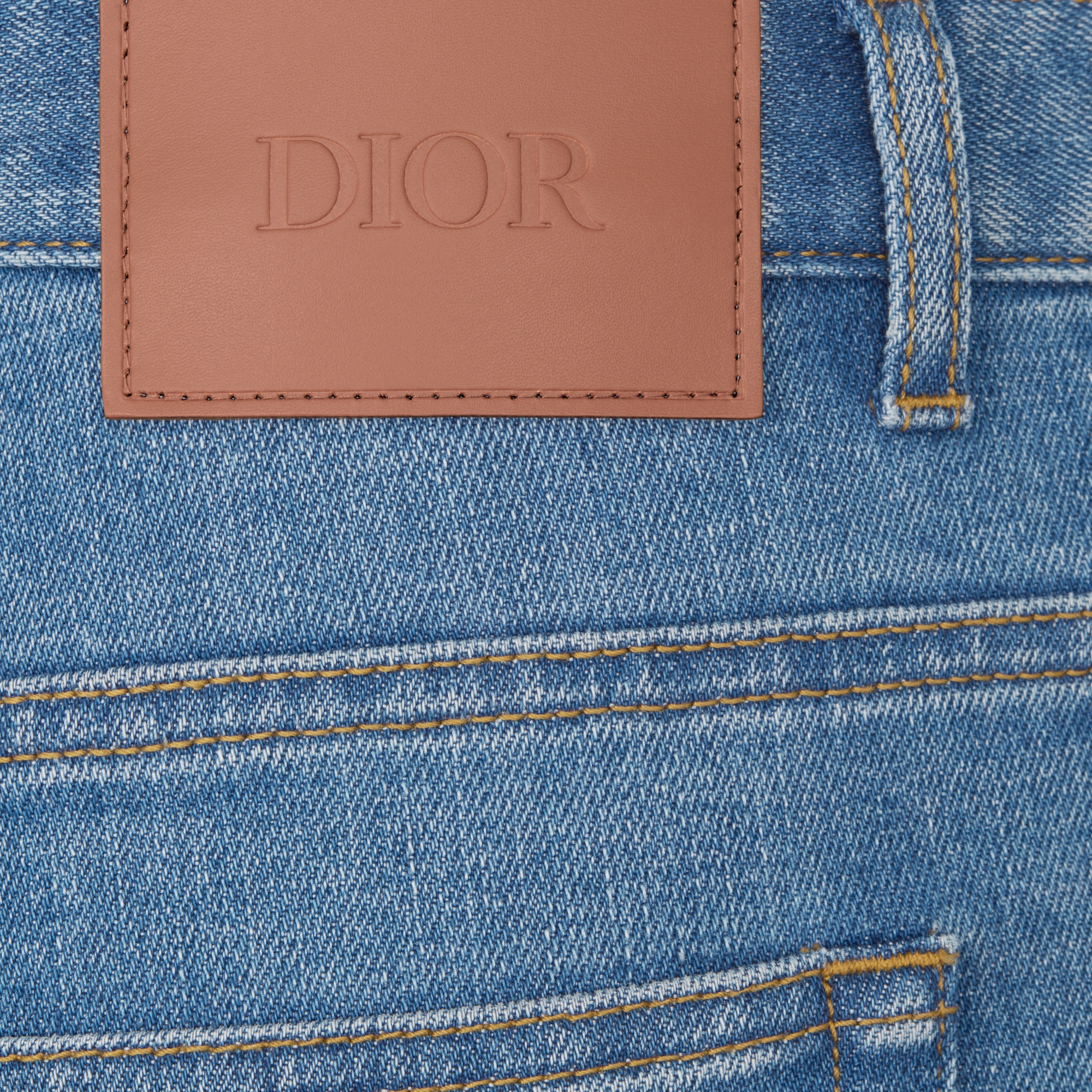 修身版型牛仔裤 蓝色棉质混纺斜纹布 E09