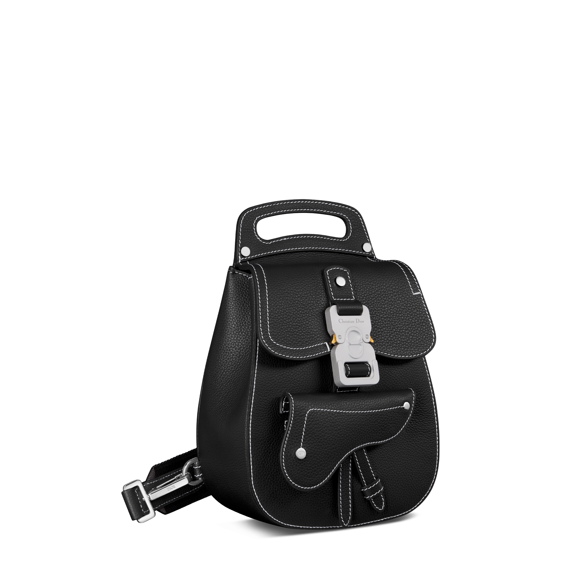 Dior Gallop 单肩包 黑色粒面牛皮革 E03