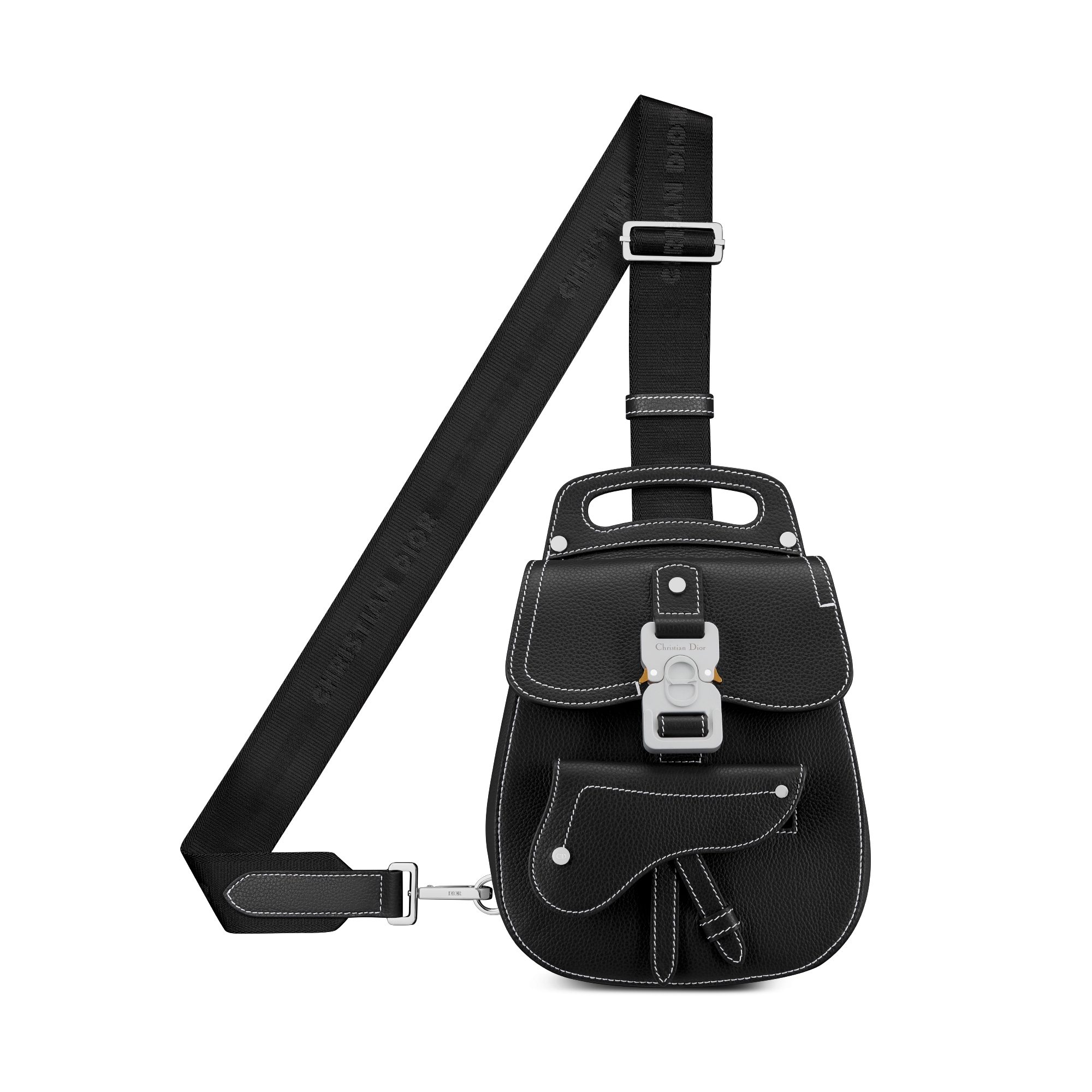 Dior Gallop 单肩包 黑色粒面牛皮革 E07