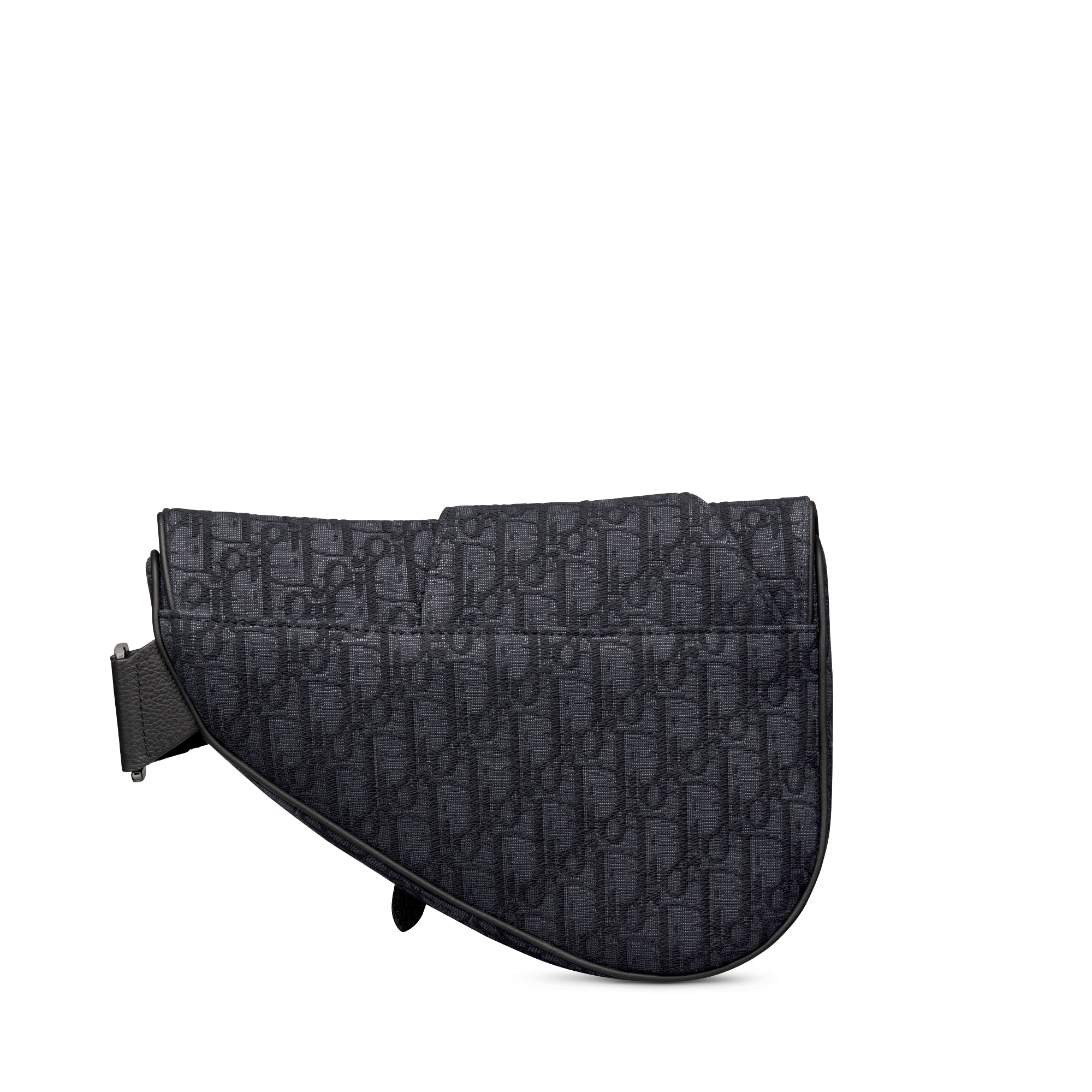 马鞍包 黑色 Oblique 印花面料 E08
