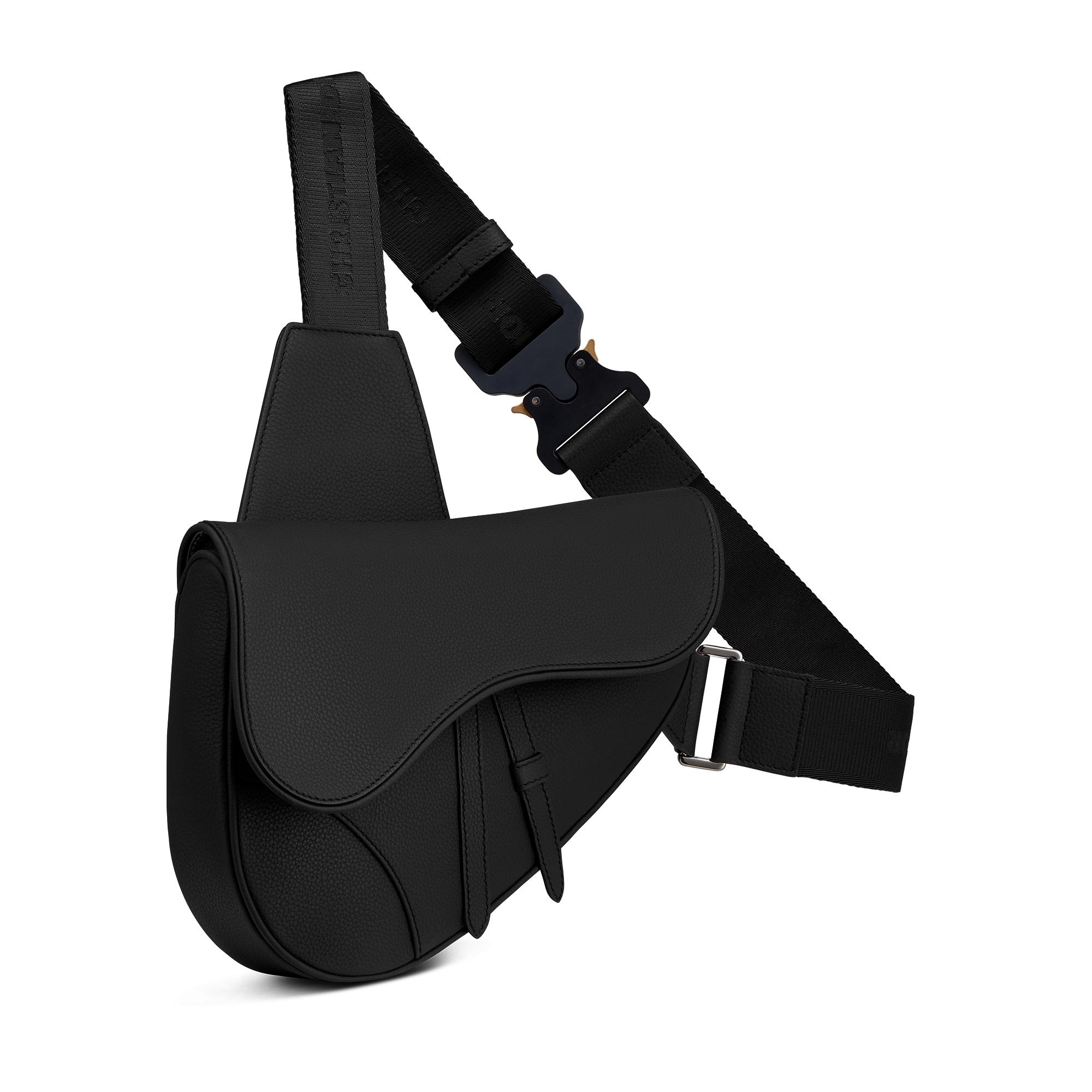 马鞍包 黑色粒面牛皮革 E03