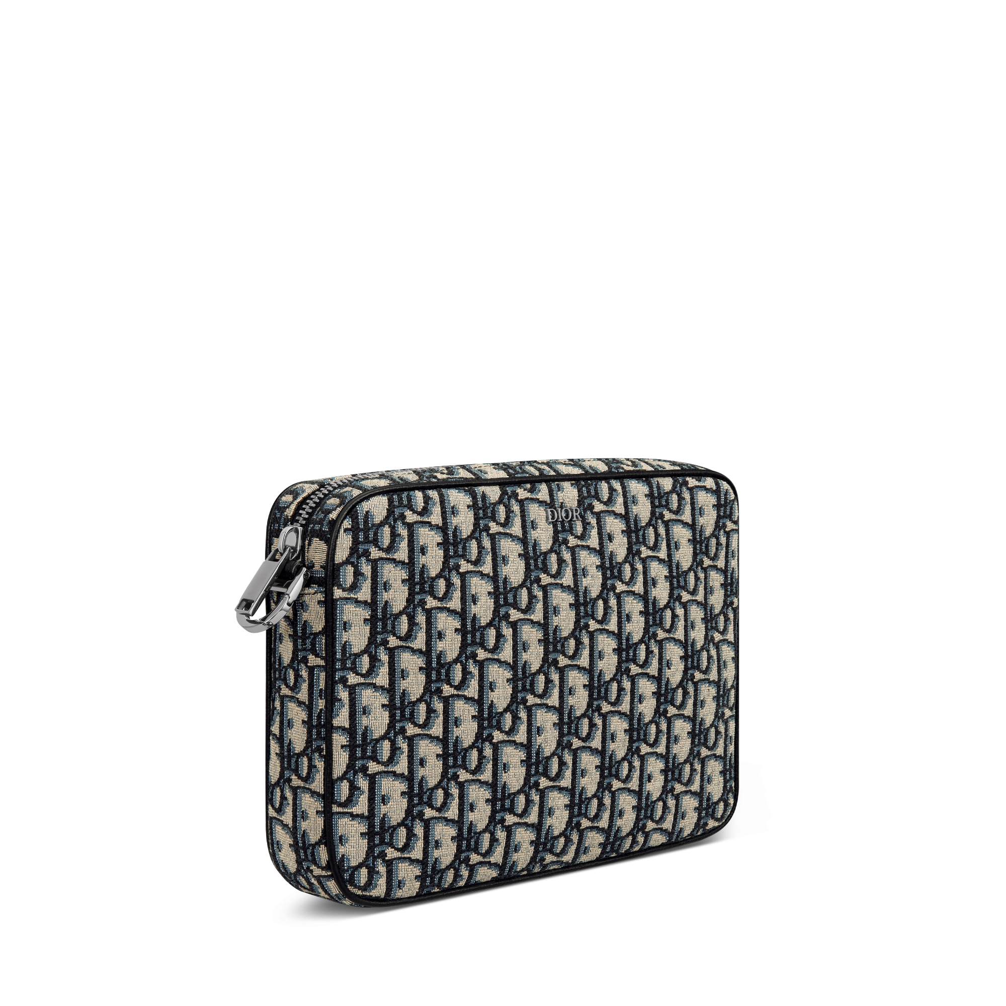 马鞍三件套手袋 米色和黑色 Oblique 印花面料 E03