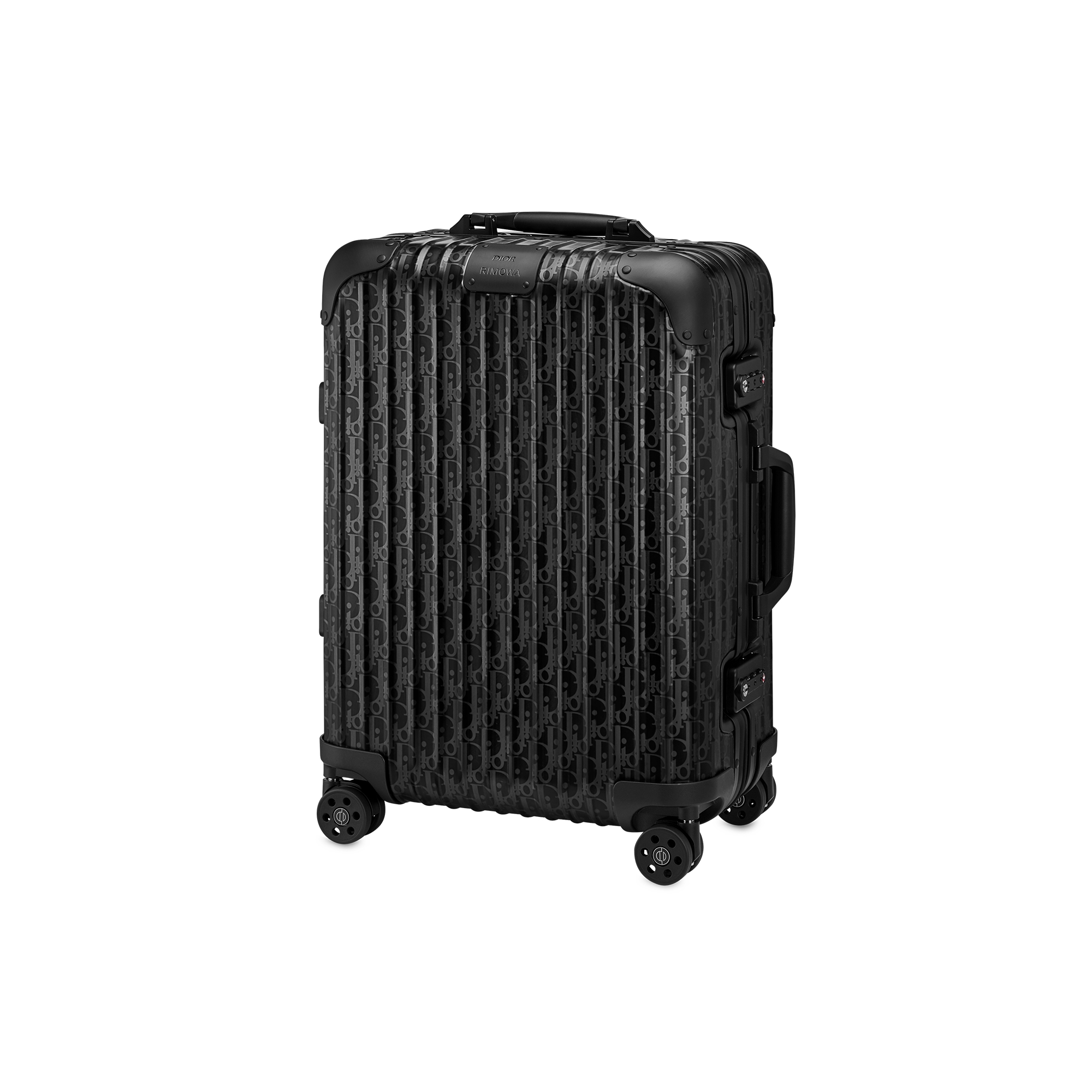 DIOR AND RIMOWA 随身行李箱 黑色铝镁合金 Oblique 图案 E03