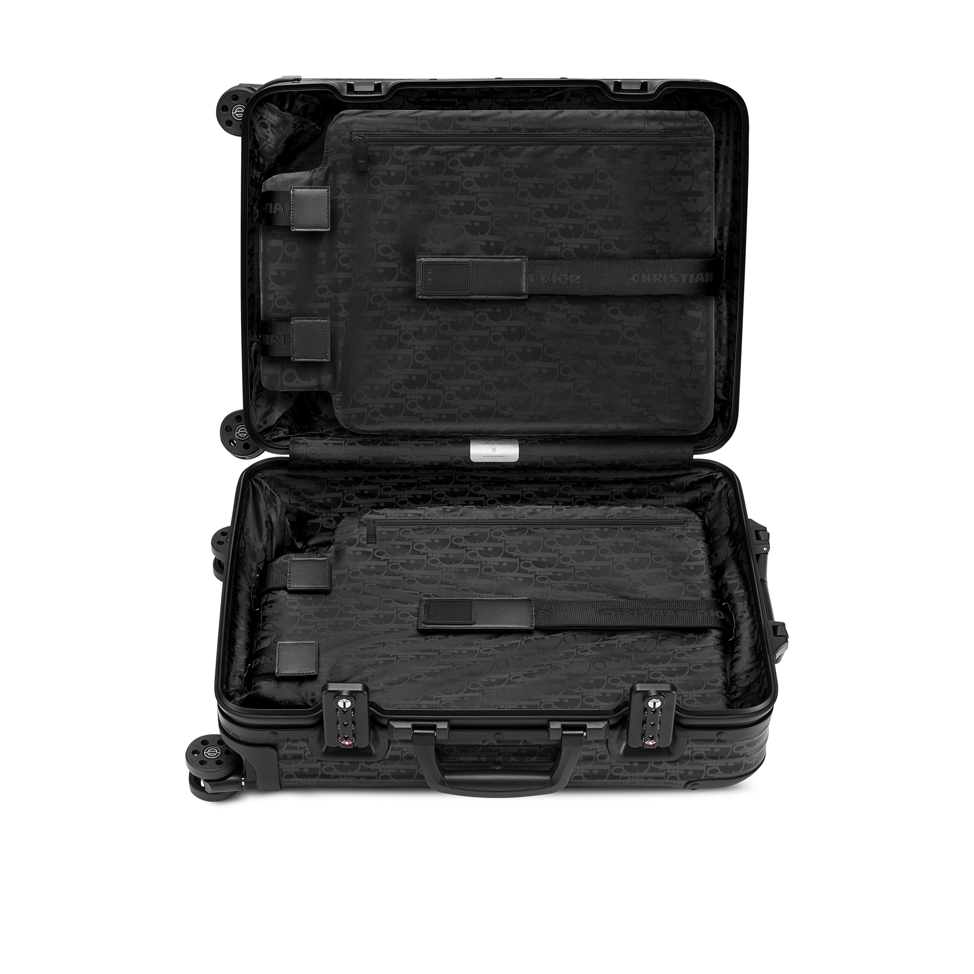 DIOR AND RIMOWA 随身行李箱 黑色铝镁合金 Oblique 图案 E06