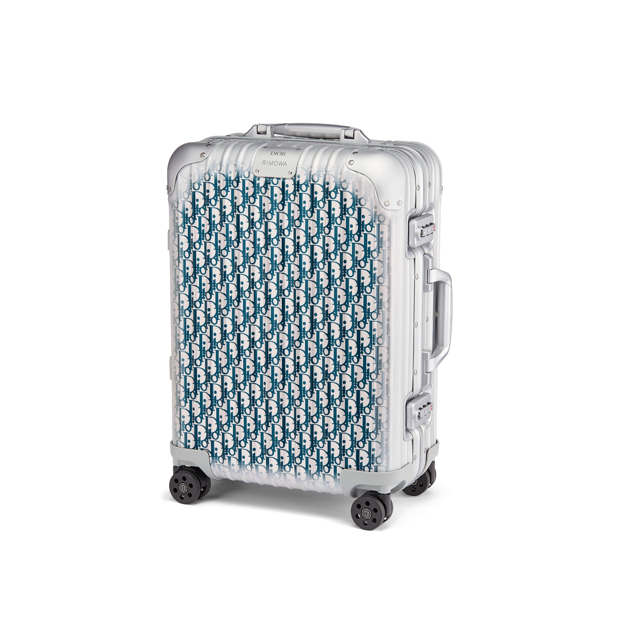DIOR AND RIMOWA 随身行李箱 渐变蓝色铝镁合金 Oblique 图案 E03