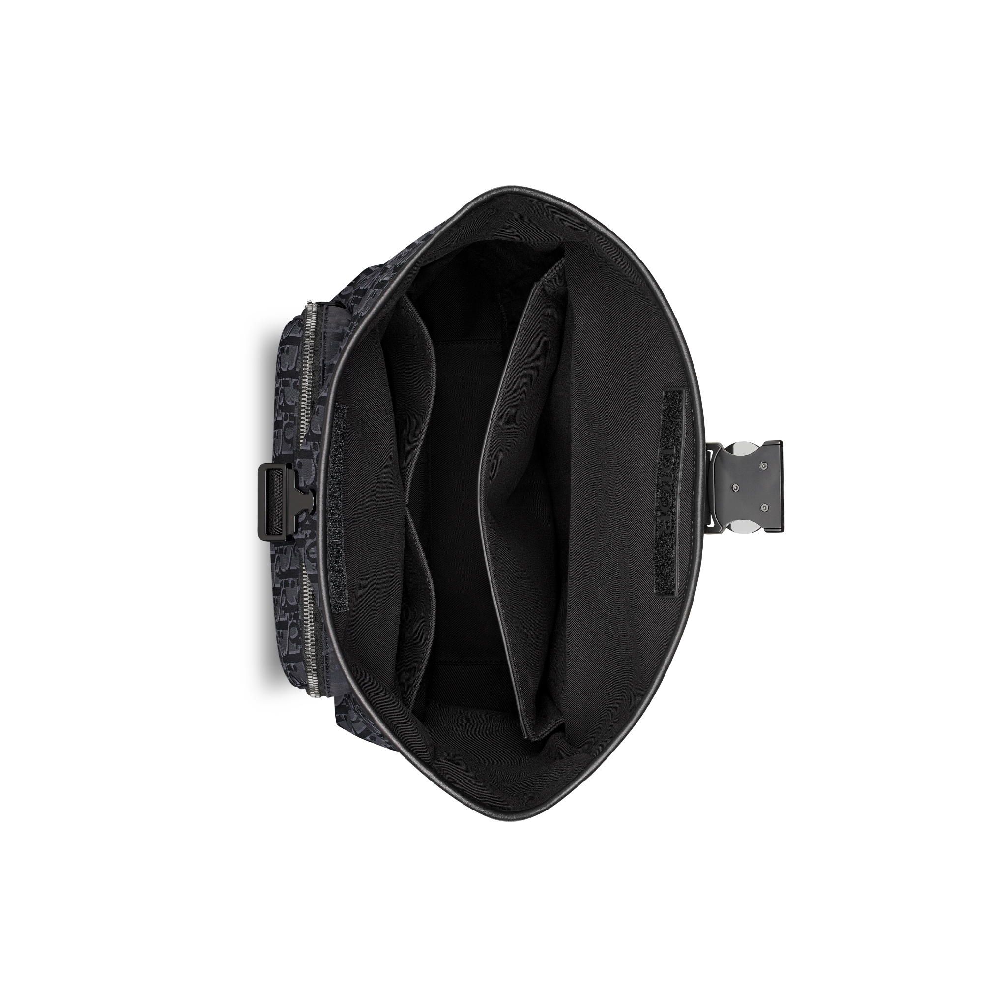 Dior Trek 卷顶双肩背包 黑色 Oblique 印花尼龙 E06