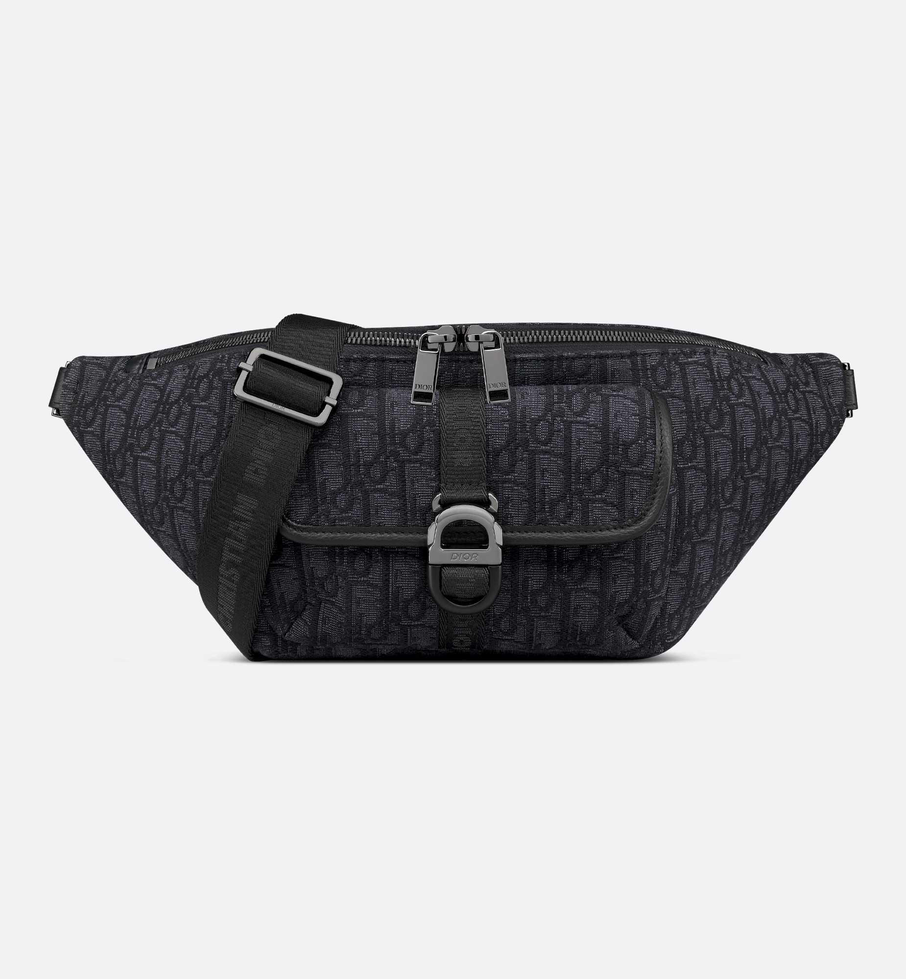 Dior 8 腰包黑色Oblique 印花面料| DIOR Dior 8 腰包黑色Oblique 印花面料| DIOR