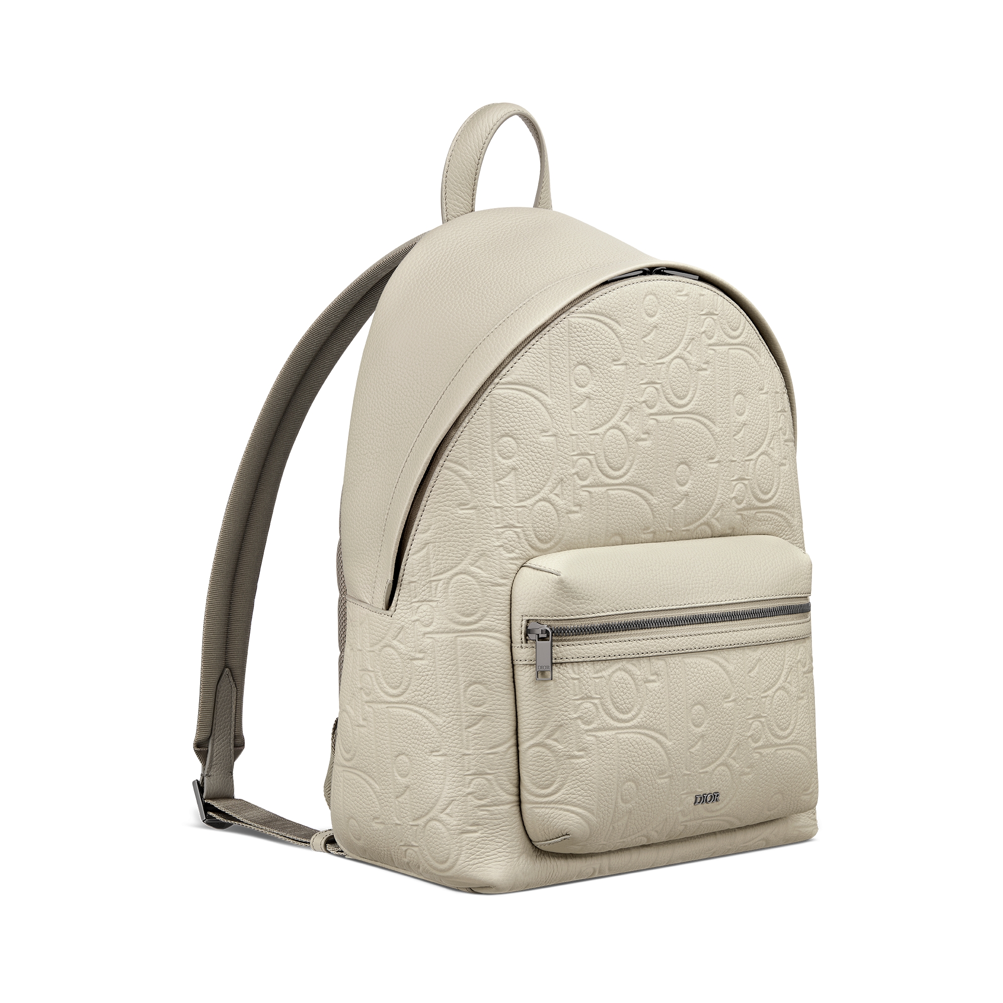 Rider 2.0 拉链双肩背包 米色 Dior Gravity 印花效果皮革和米色粒面牛皮革 E03