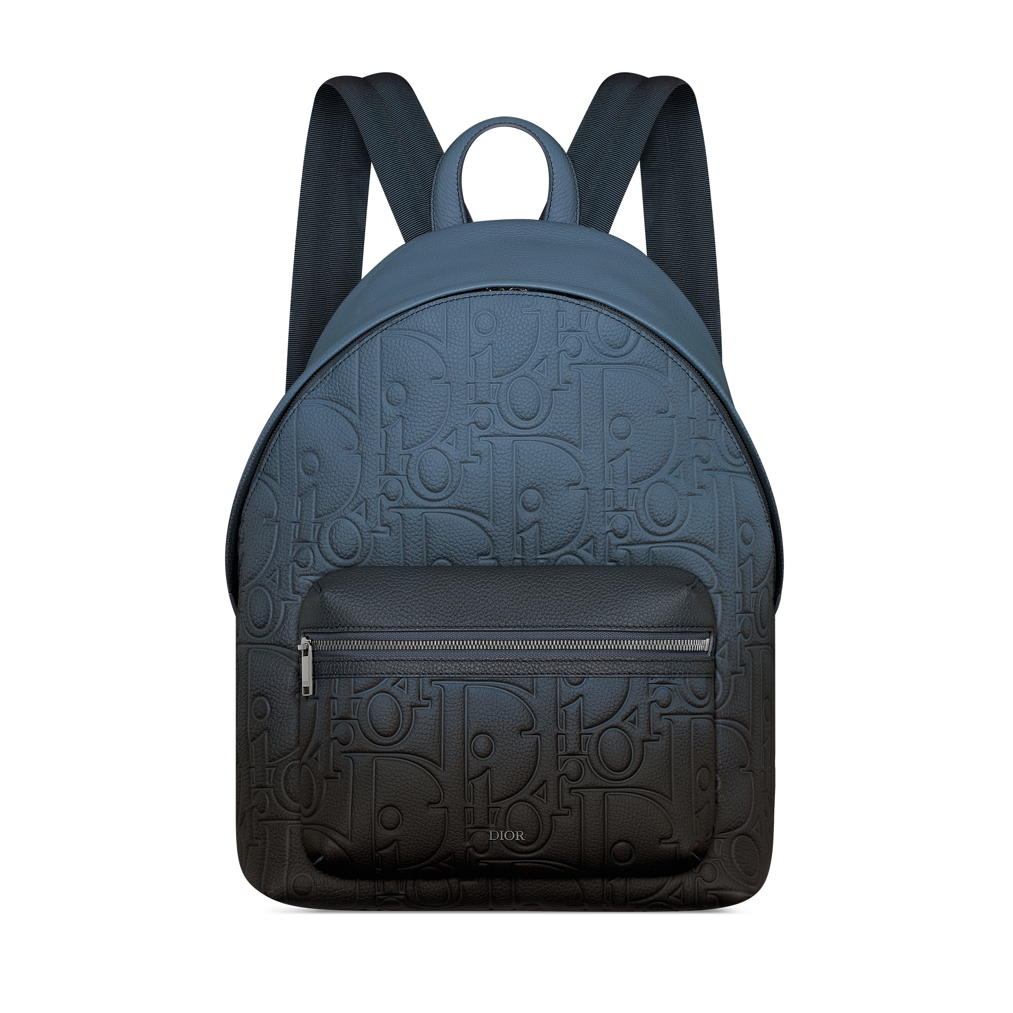 Rider 2.0 拉链双肩背包 蓝黑渐变色 Dior Gravity 印花效果皮革和蓝黑渐变色粒面牛皮革 E01