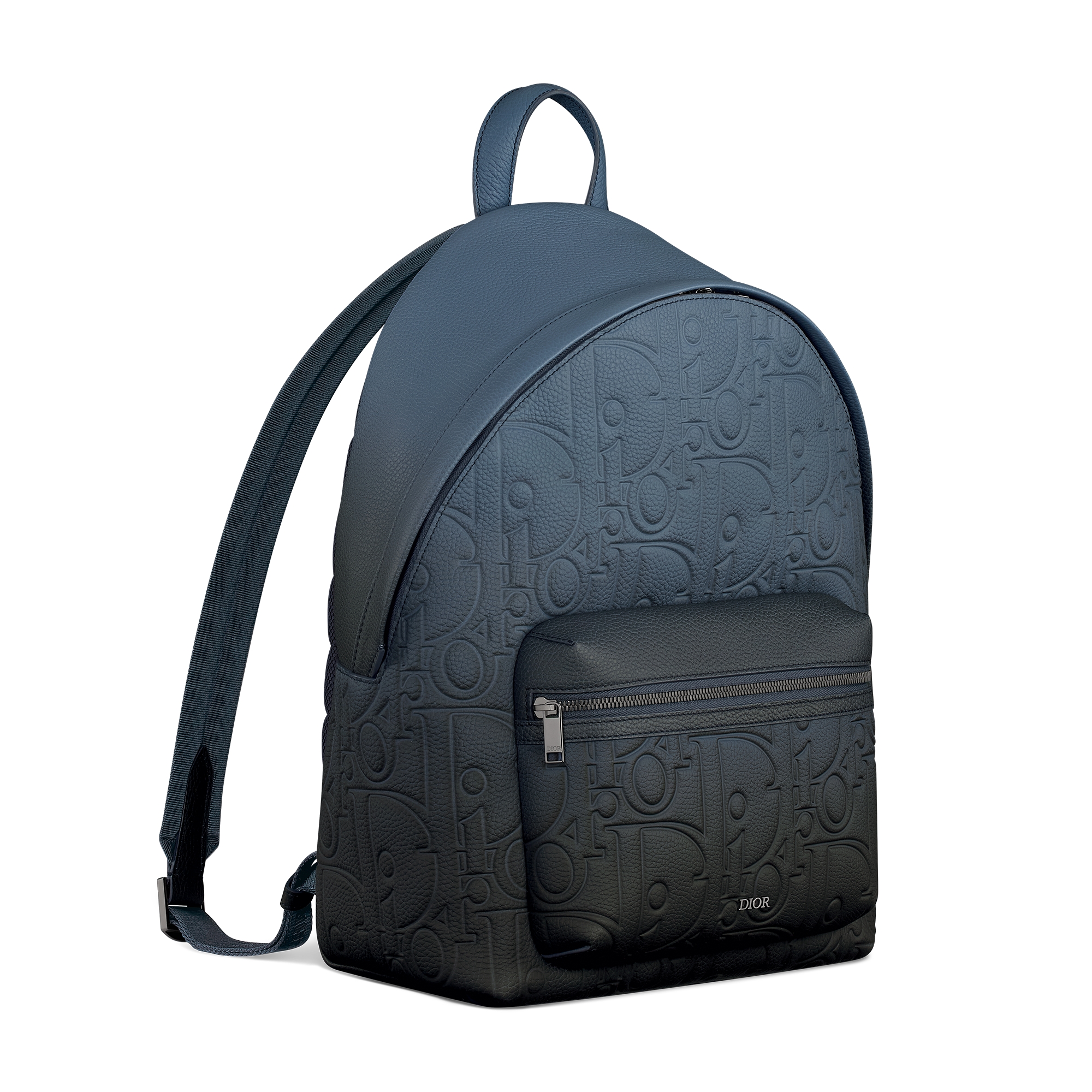 Rider 2.0 拉链双肩背包 蓝黑渐变色 Dior Gravity 印花效果皮革和蓝黑渐变色粒面牛皮革 E03