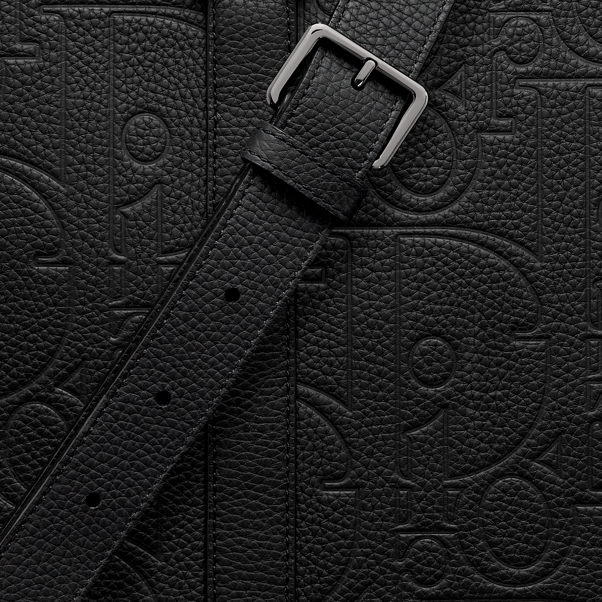 拉链公文包 黑色 Dior Gravity 印花效果皮革和黑色粒面牛皮革 E09