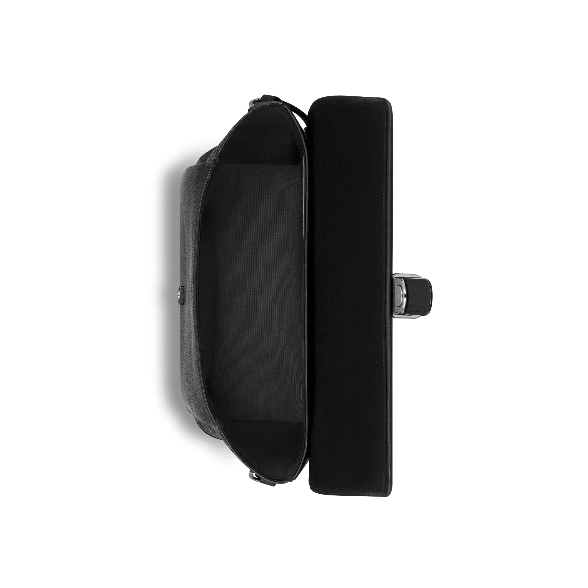 大号 Dior Daily 翻盖信使包 黑色 Dior Gravity 印花效果皮革和黑色粒面牛皮革 E06