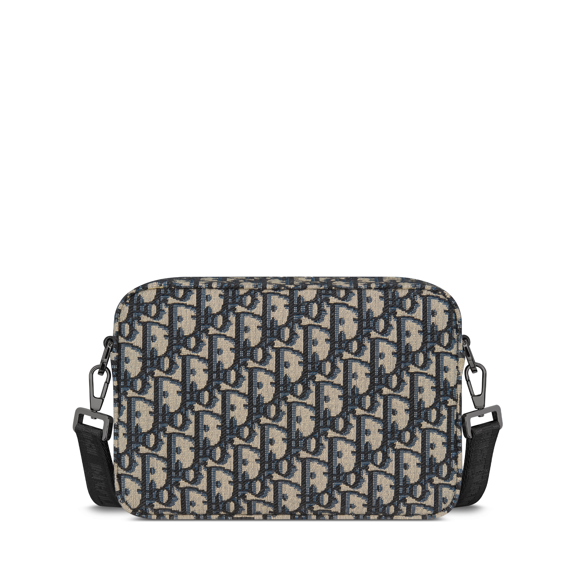 Safari 手袋（附肩带） 米色和黑色 Oblique 印花面料 E08