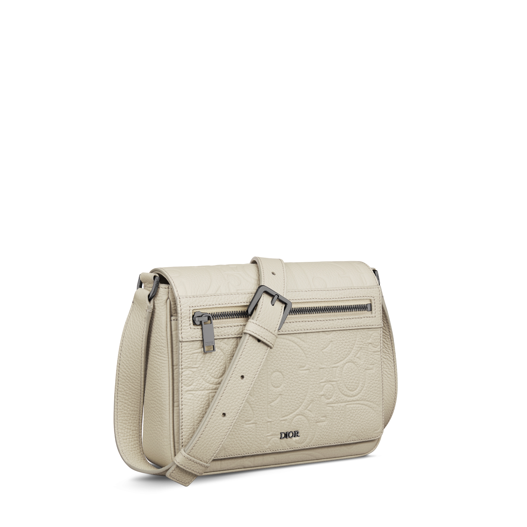 翻盖信使包 米色 Dior Gravity 印花效果皮革和米色粒面牛皮革 E03