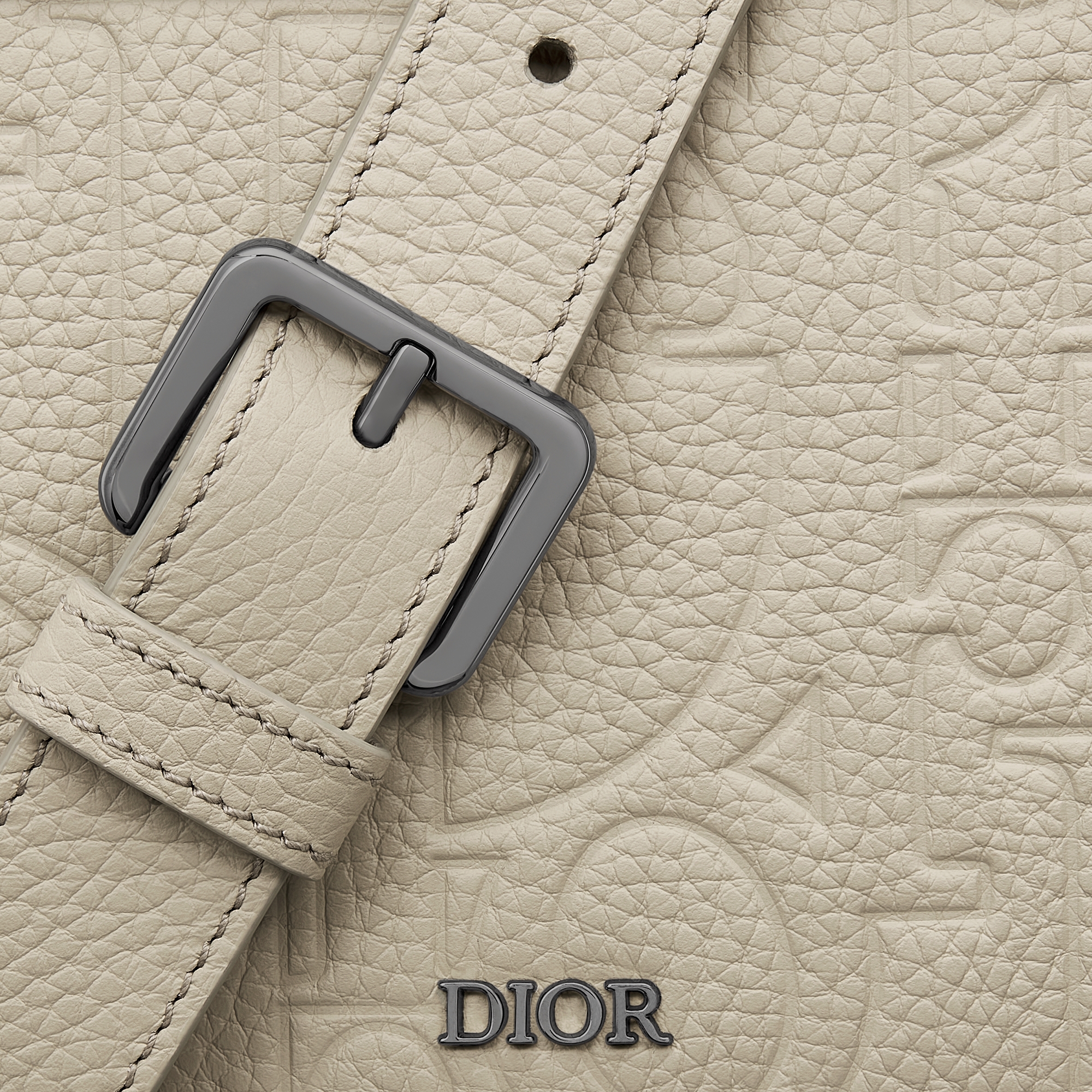 翻盖信使包 米色 Dior Gravity 印花效果皮革和米色粒面牛皮革 E09