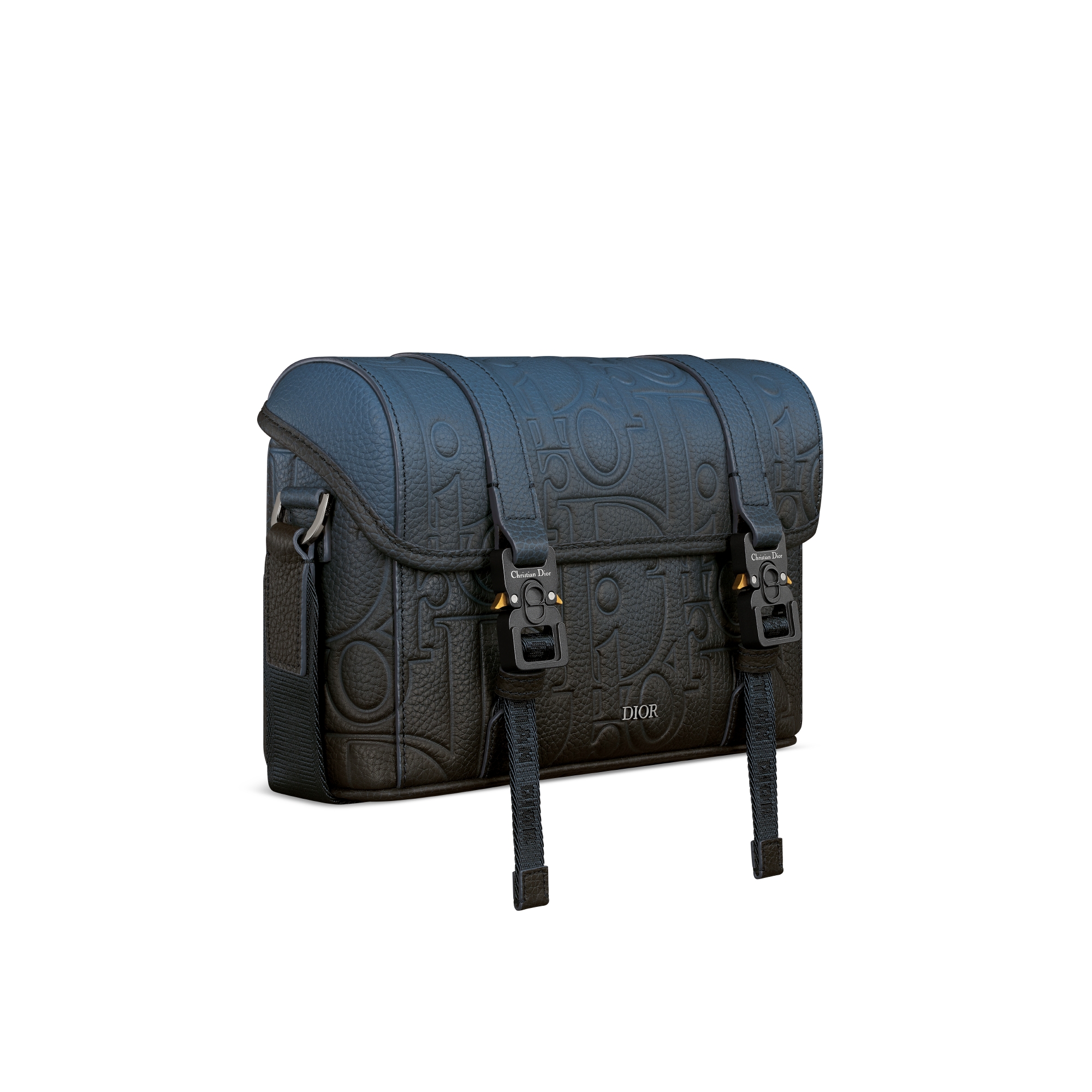 Dior Hit The Road 翻盖信使包 蓝黑渐变色 Dior Gravity 印花效果皮革和蓝黑渐变色粒面牛皮革 E03