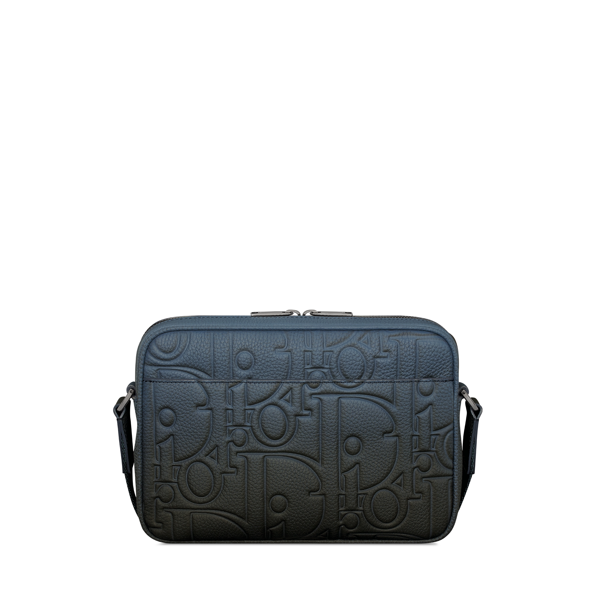 Rider 2.0 拉链式信使包 蓝黑渐变色 Dior Gravity 印花效果皮革和蓝黑渐变色粒面牛皮革 E08