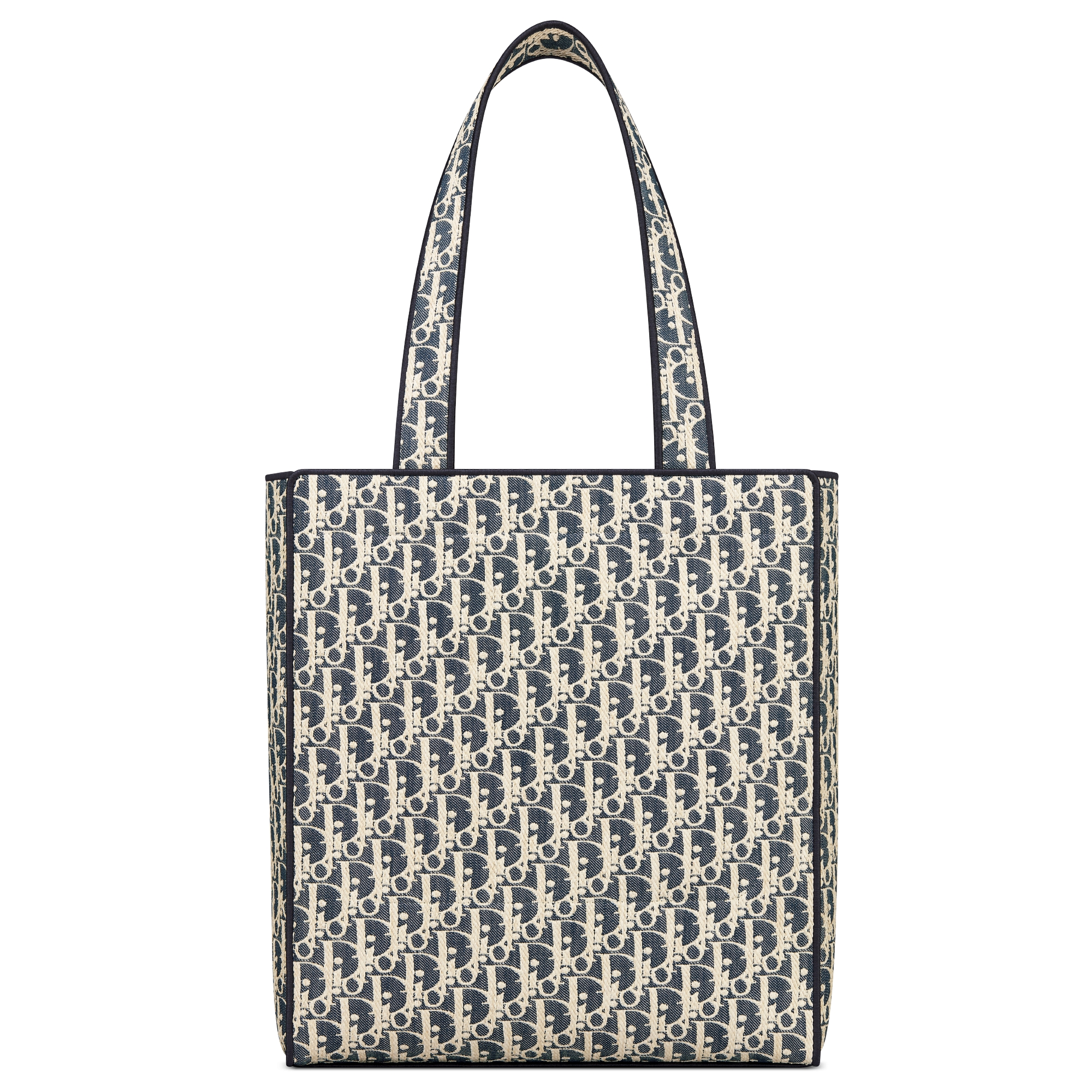 手袋 蓝色和米色酒椰草效果 Oblique 印花牛仔面料 E08