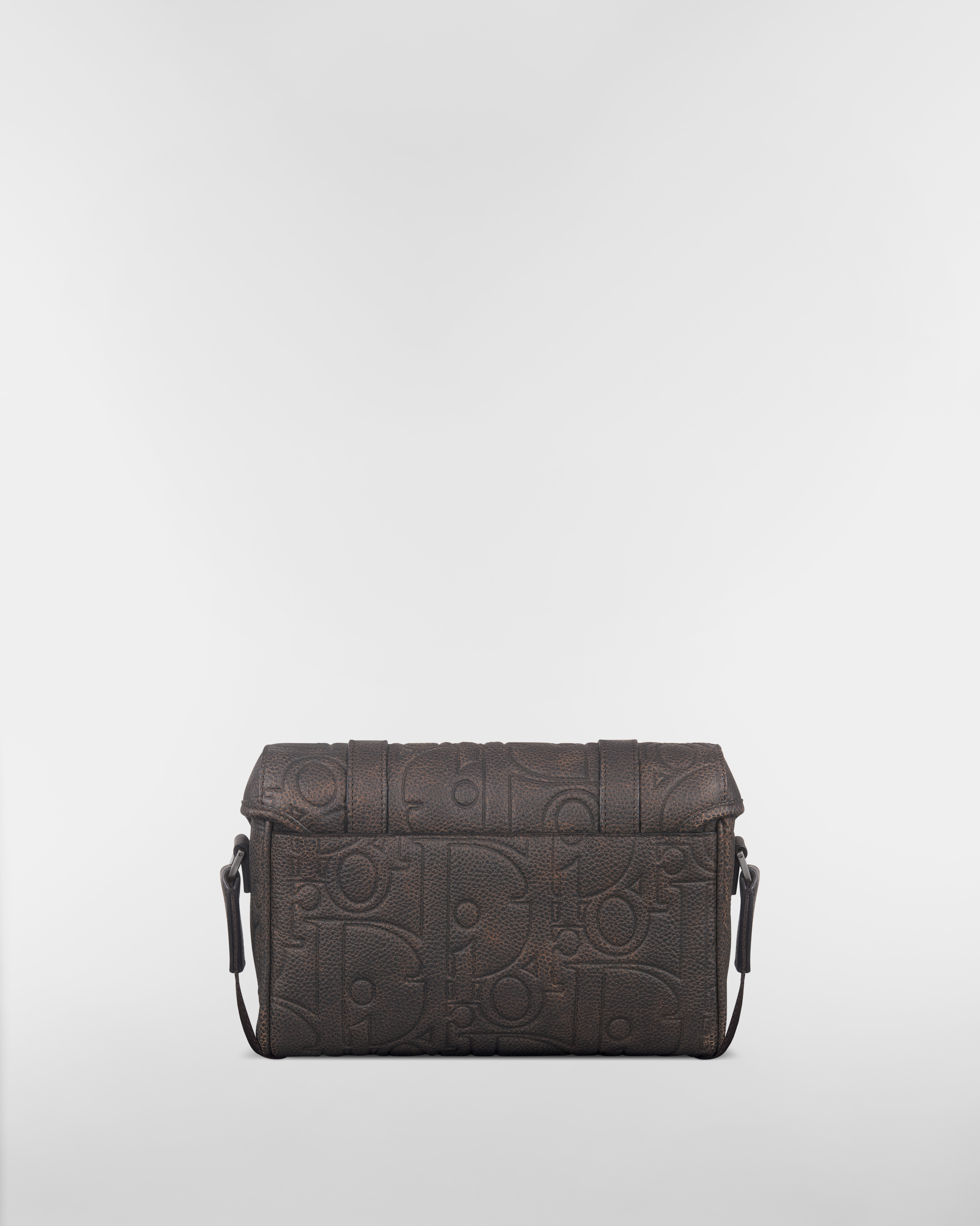 Dior Hit The Road 翻盖信使包 棕色 Dior Gravity Vintage 印花效果皮革 E08